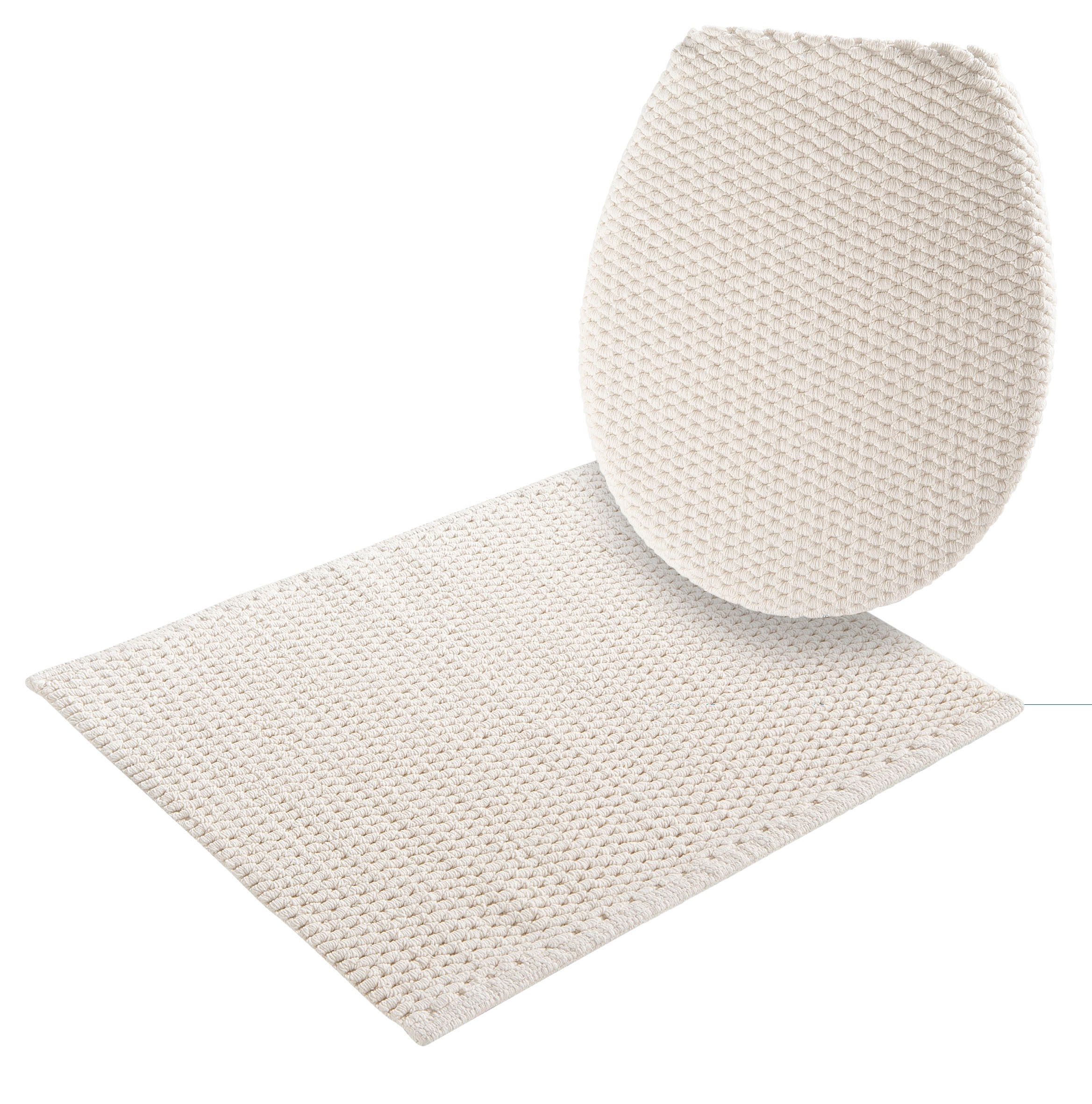 OTTO home Badematte "Dalia, Badvorleger, Badezimmer Teppich" Höhe 4 mm fußbodenheizungsgeeignet  strapazierfähig Baumwolle, Badteppich, Badematten auch als 2-teiliges Set erhältlich
