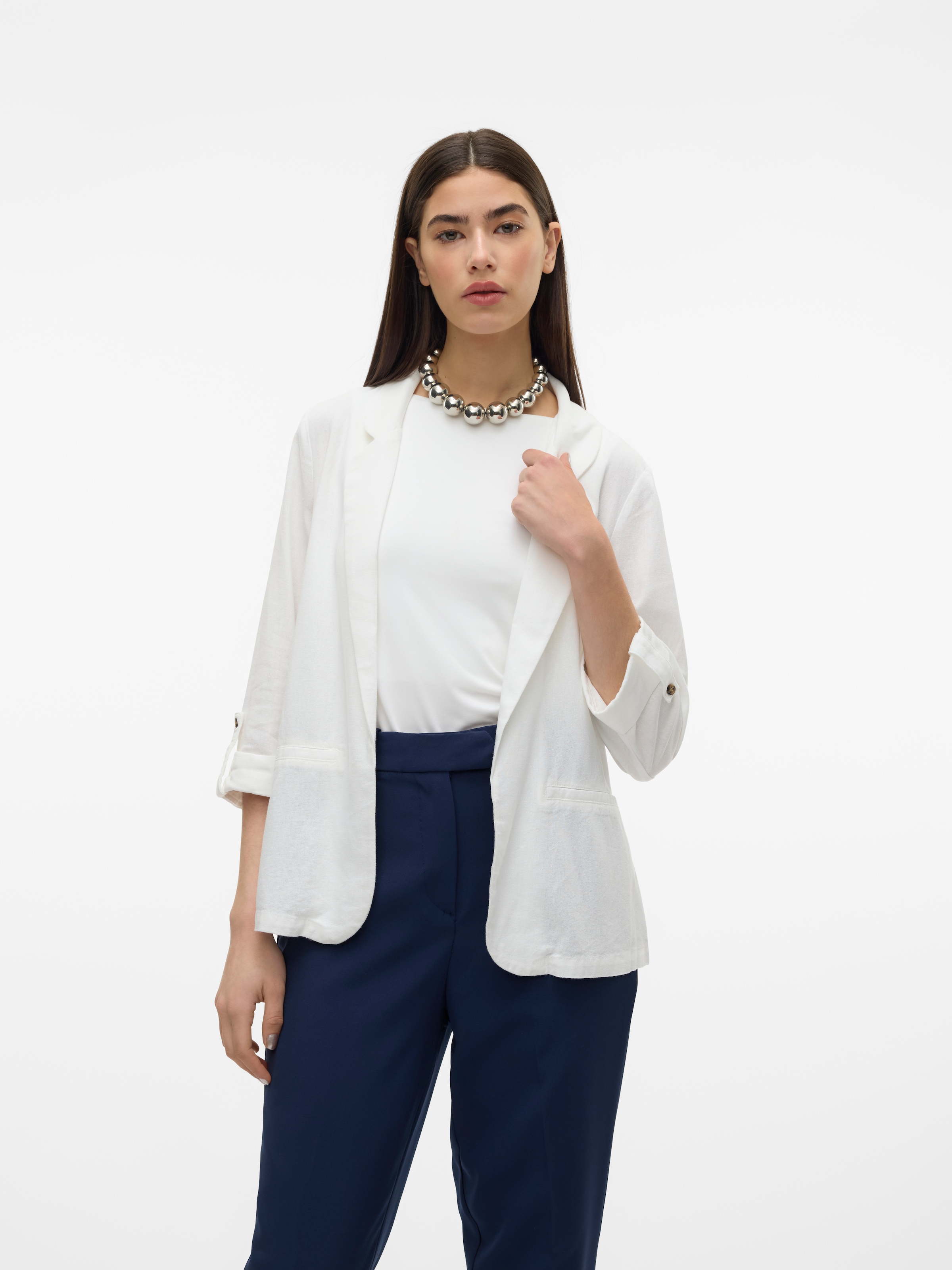 Vero Moda Kurzblazer »VMJESMILO 3/4 LOOSE BLAZER WVN NOOS« mit Leinen
