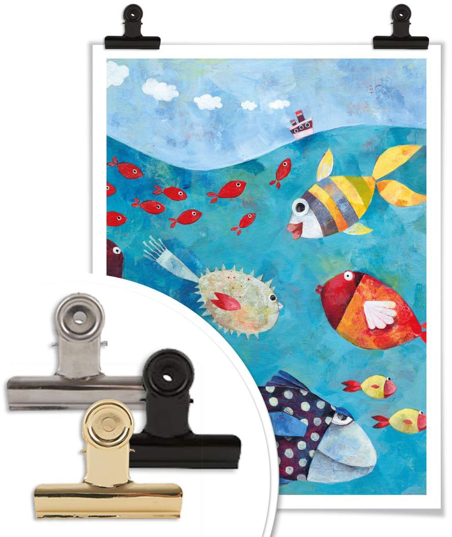 Wall-Art Poster »Märchen Wandbilder Fische Fisch online Poster, Meer«, & (1 Wandbild, Meeresfrüchte, Jelmoli-Versand kaufen | im Wandposter St.), Bild