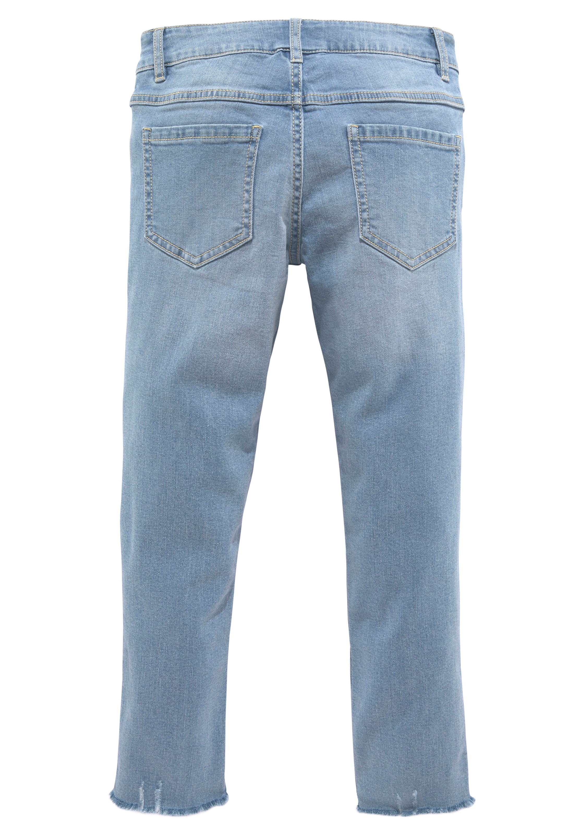 Arizona 7/8-Jeans, mit geschnittener Hosensaumkante
