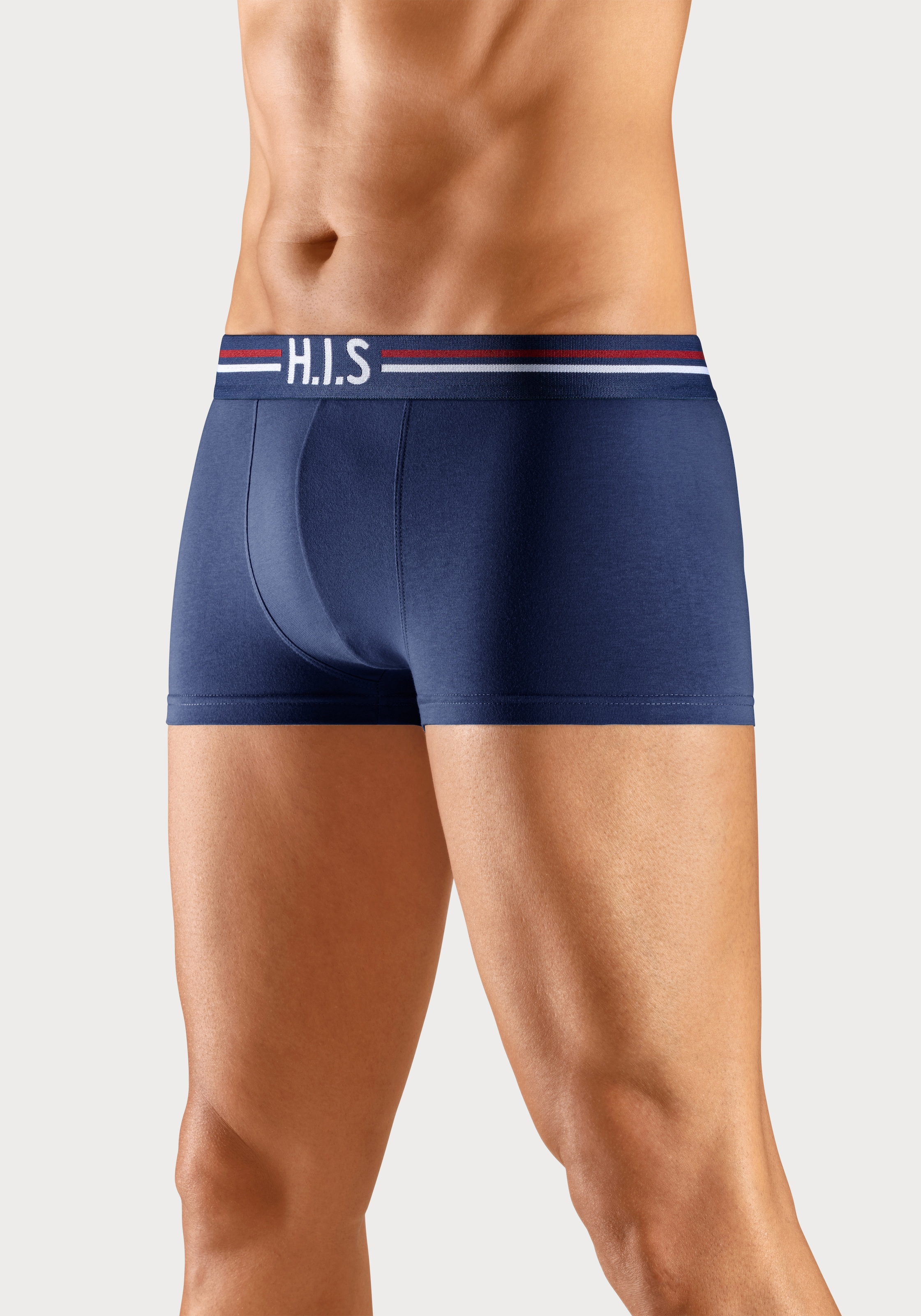 H.I.S Hipster, (Packung, 5 St.), knapp sitzende Boxershorts mit Streifen aus Baumwollmischung