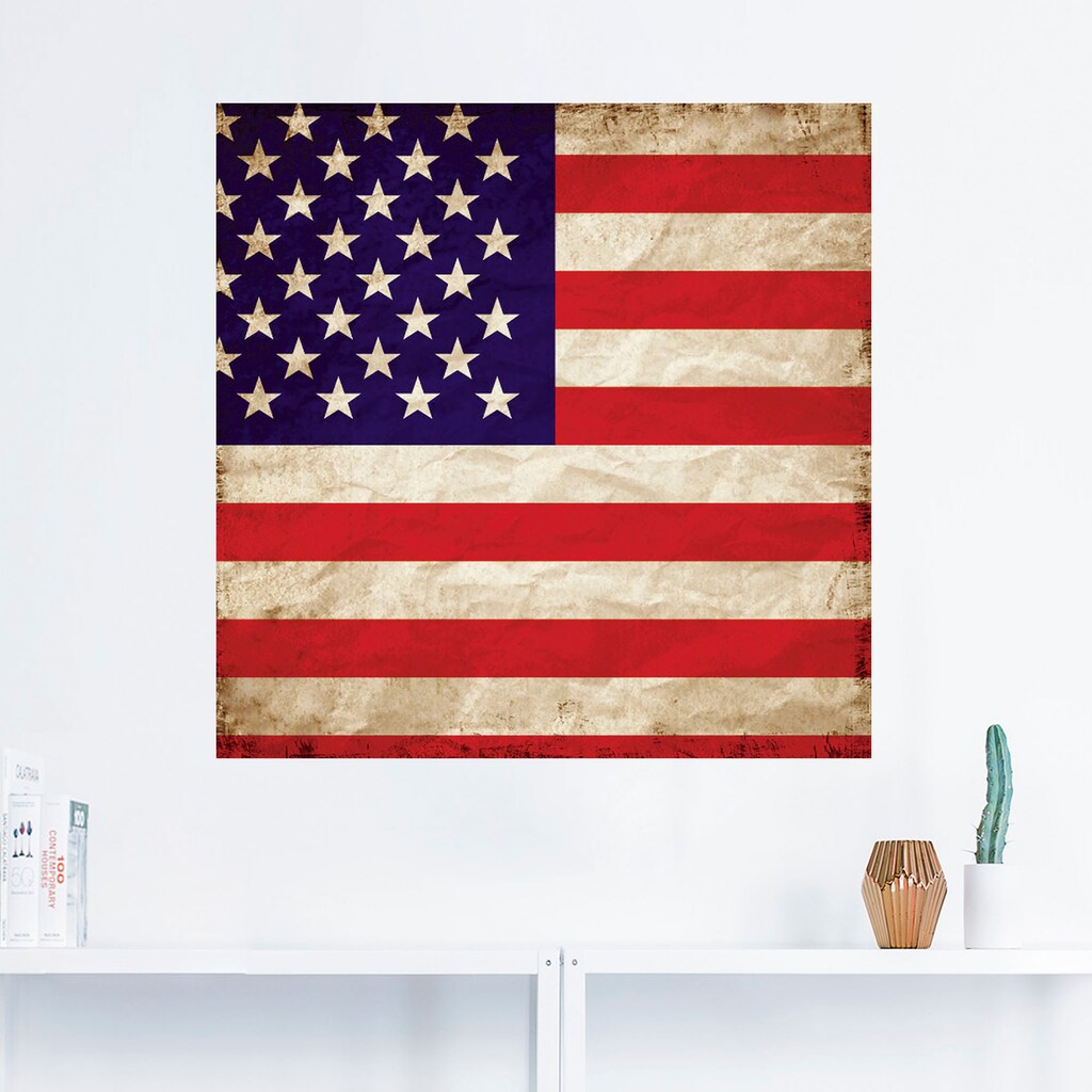 Artland Wandfolie »USA Amerikanische Flagge«, Zeichen, (1 St.)