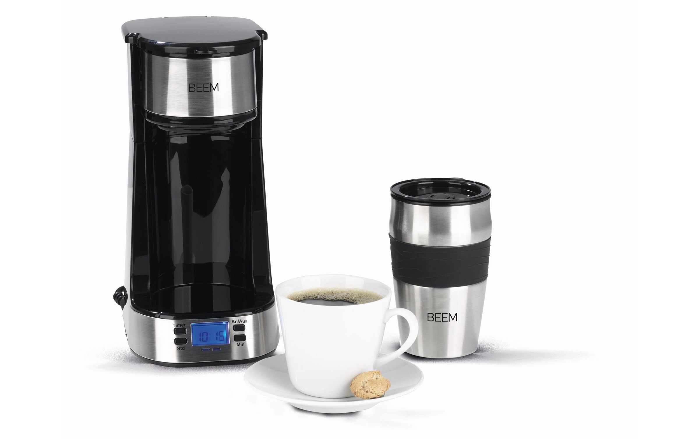 BEEM Filterkaffeemaschine »BEEM Filterkaffeemaschine Thermo 2«, Permanentfilter, LCD-Anzeige mit Hintergrundbeleuchtung, On the Go, Timer
