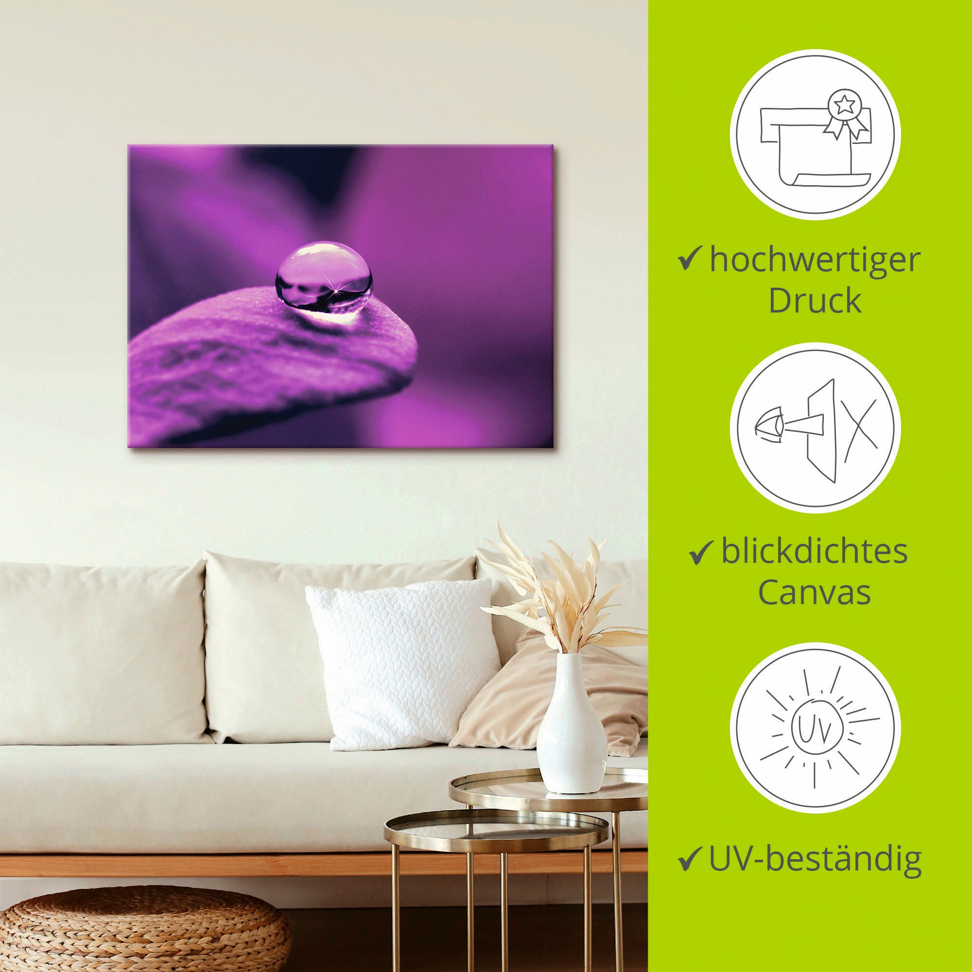 Artland Wandbild »Amethyst«, Blumen, (1 St.), als Leinwandbild, Poster, Wandaufkleber in verschied. Grössen