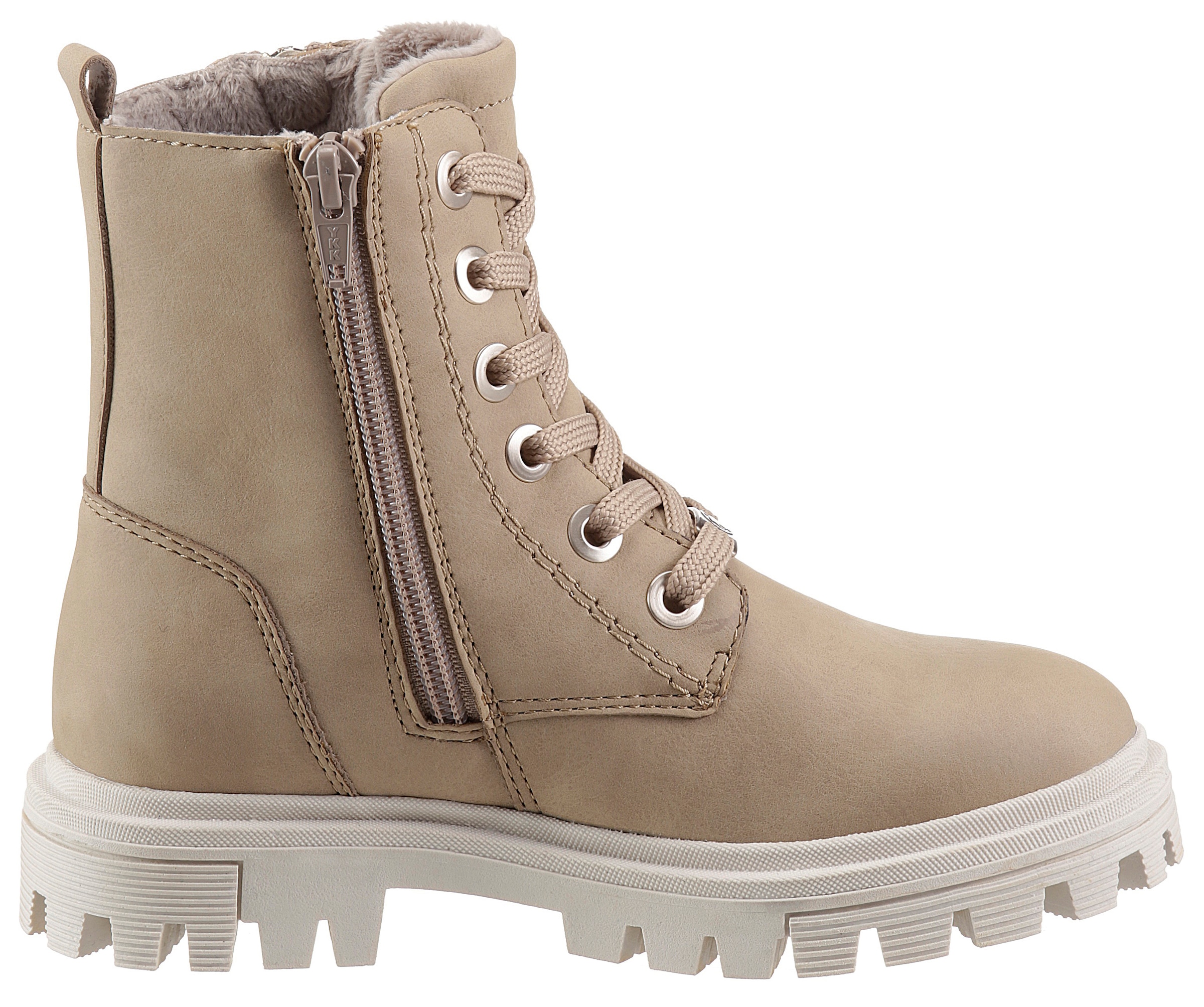 TOM TAILOR Schnürboots, mit Zierreissverschluss aussen