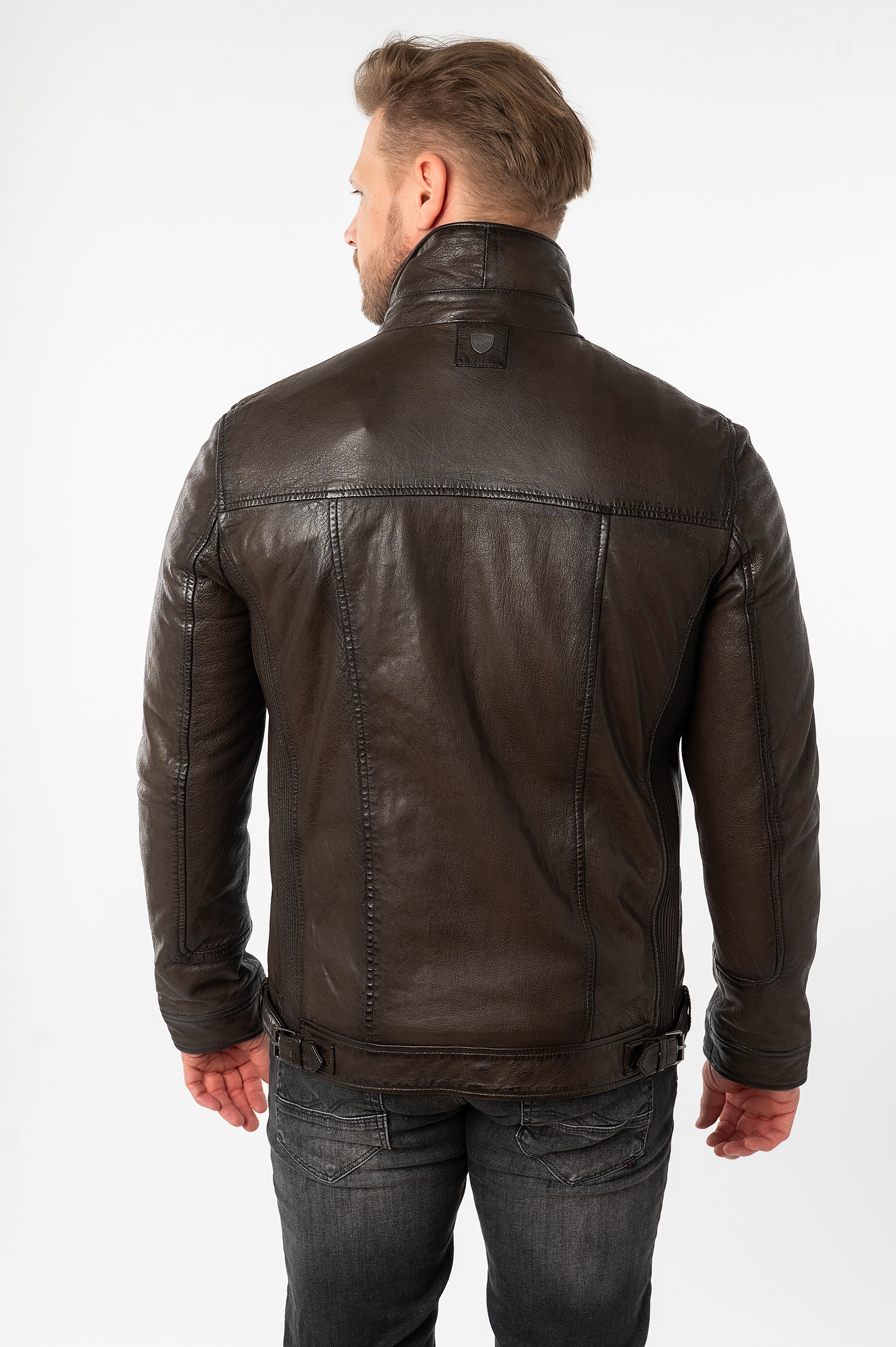 Mauritius Lederjacke »MMHennie«, mit Stehkragen