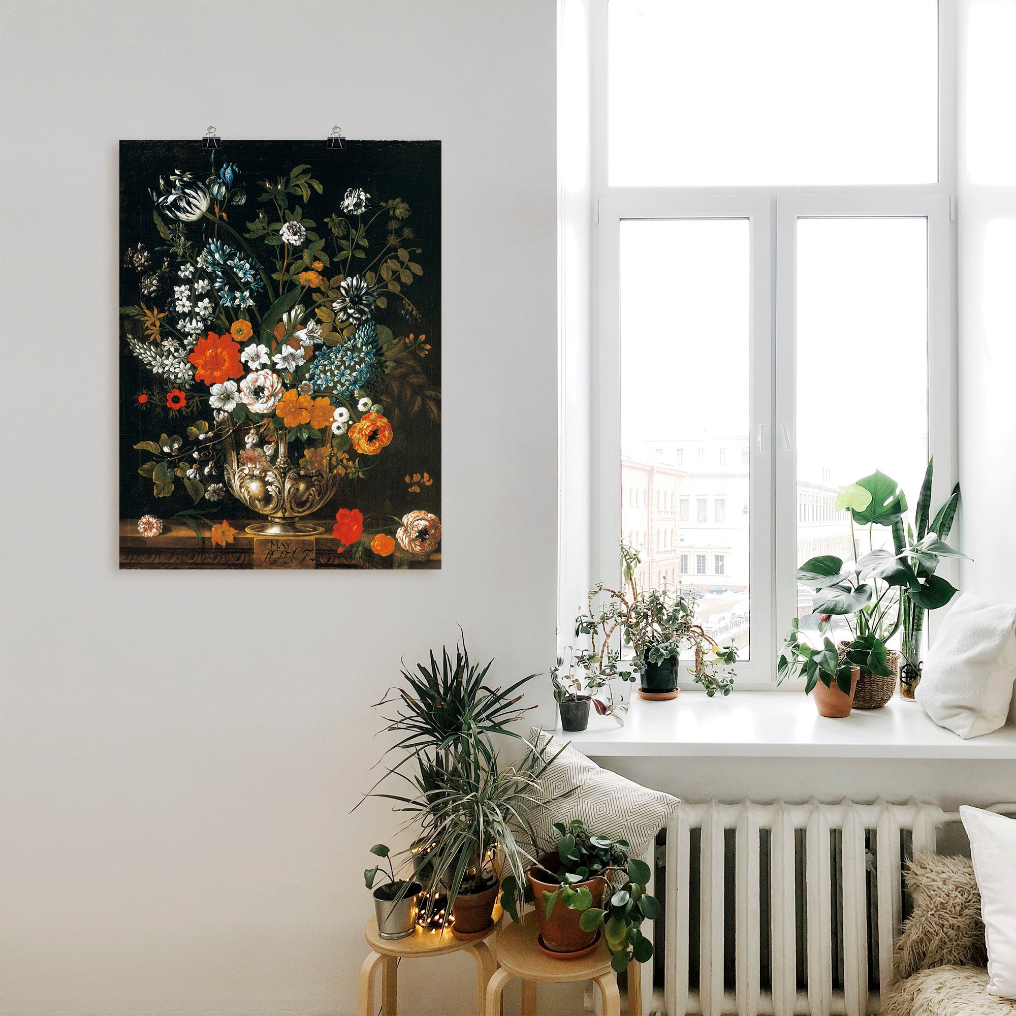 Artland Wandbild »Zwölf Monate. Floraler Kalender - Mai«, Arrangements, (1 St.), als Leinwandbild, Wandaufkleber oder Poster in versch. Grössen