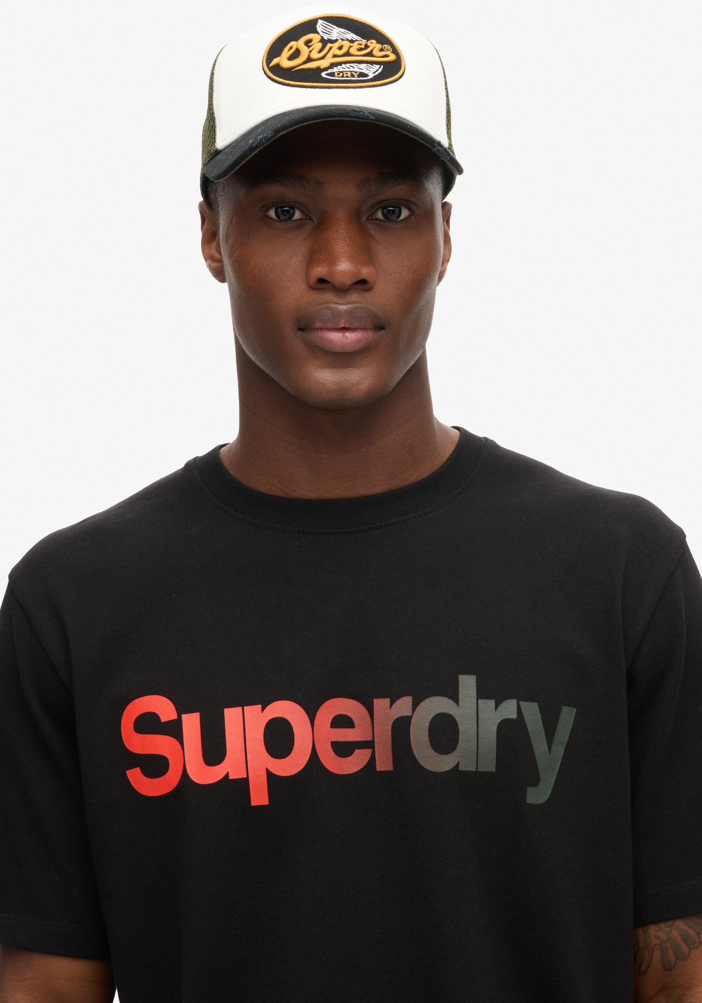 Superdry Rundhalsshirt »CORE LOGO FADE LOOSE TEE«