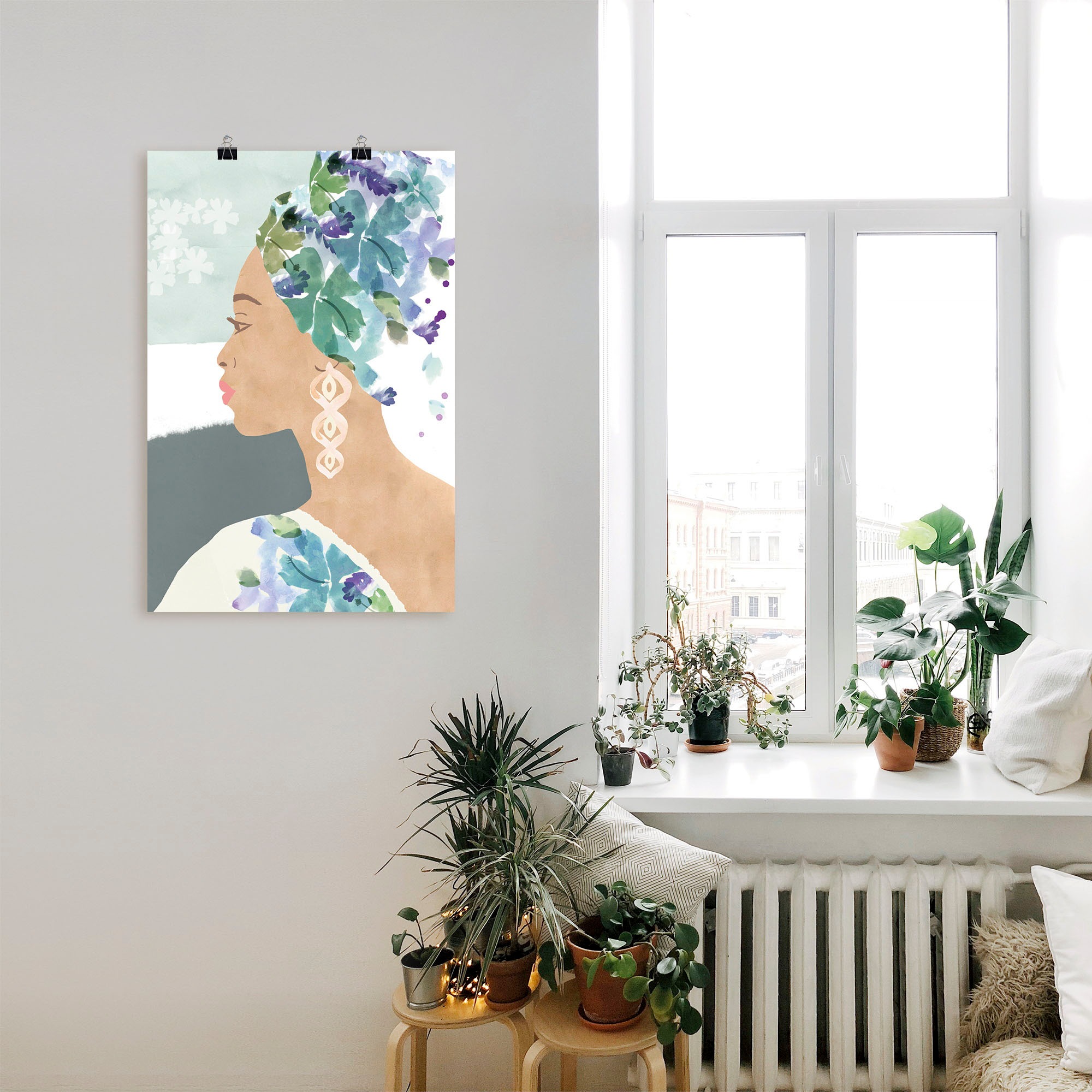 Artland Wandbild »Ava in voller Blüte«, Bilder von Frauen, (1 St.), als Alubild, Leinwandbild, Wandaufkleber oder Poster in versch. Grössen