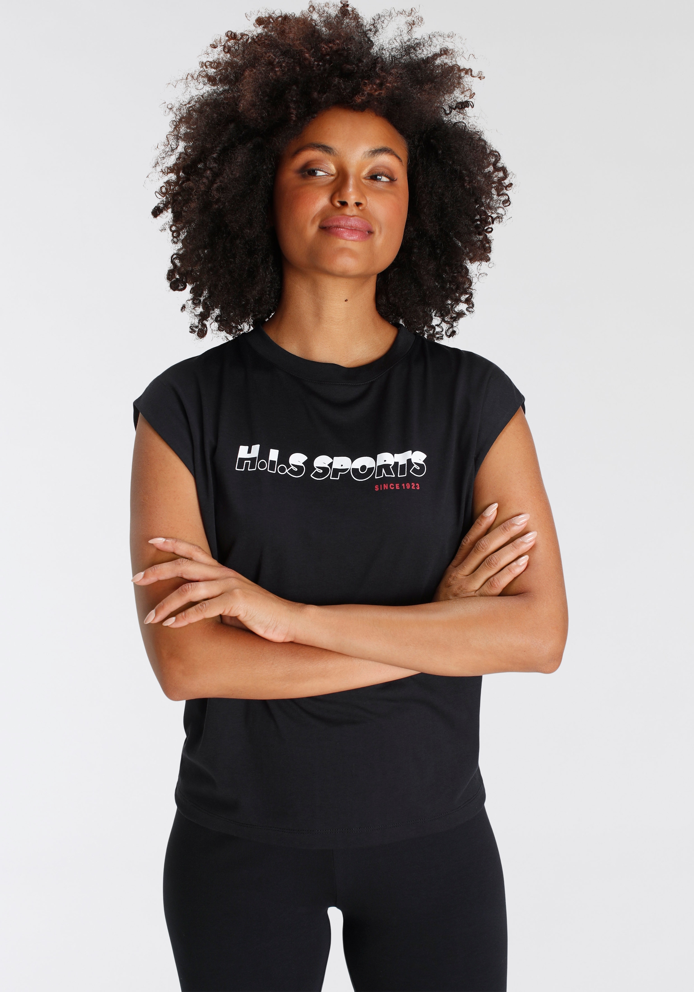 zweifarbigem T-Shirt, H.I.S online Schweiz bestellen Logo-Print Jelmoli-Versand vorne bei mit