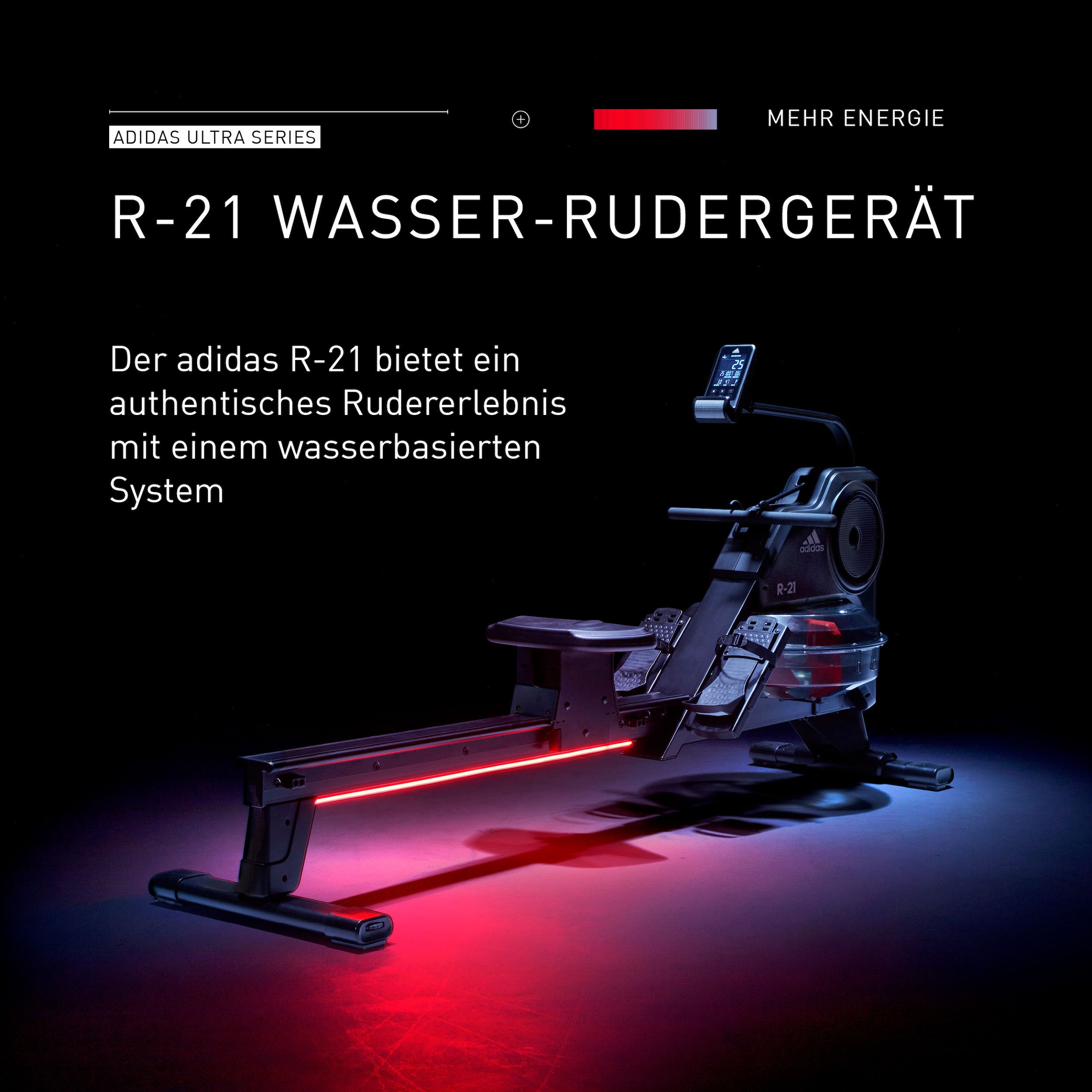 adidas Performance Rudergerät »Wasserrudergerät "R-21"«, Rudermaschine, 7 Widerstandsstufen, Wasserwiderstand