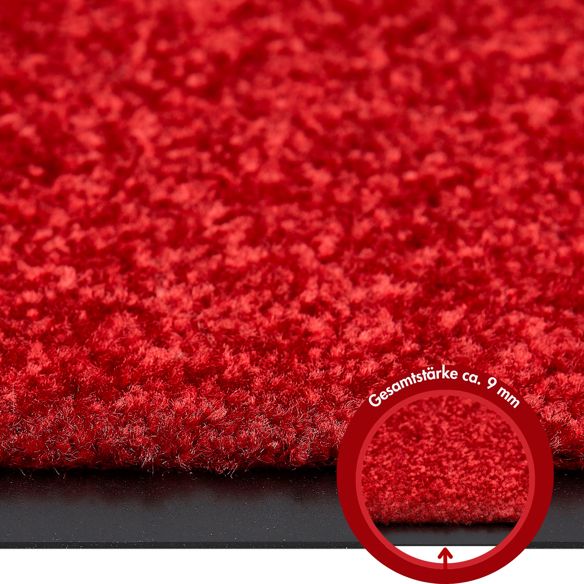 my home Fussmatte »Fresh Step, Made in Belgium«, rechteckig, 9 mm Höhe, für den Eingangsbereich, Uni-Farben, rutschhemmend, robust, waschbar