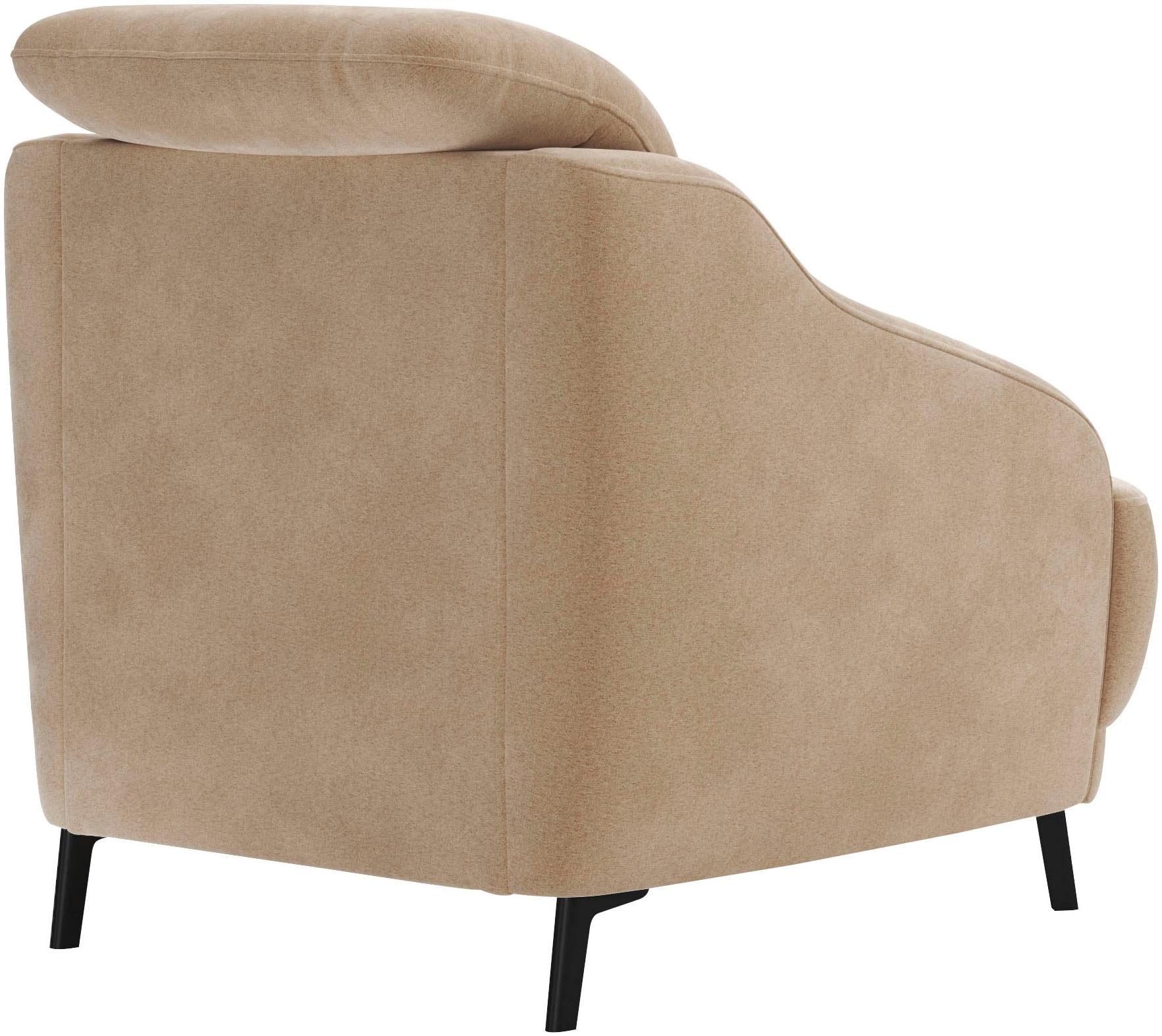 sit&more Sessel »Blues«, (1 St.), mit Metallfüssen, schwarz-matt