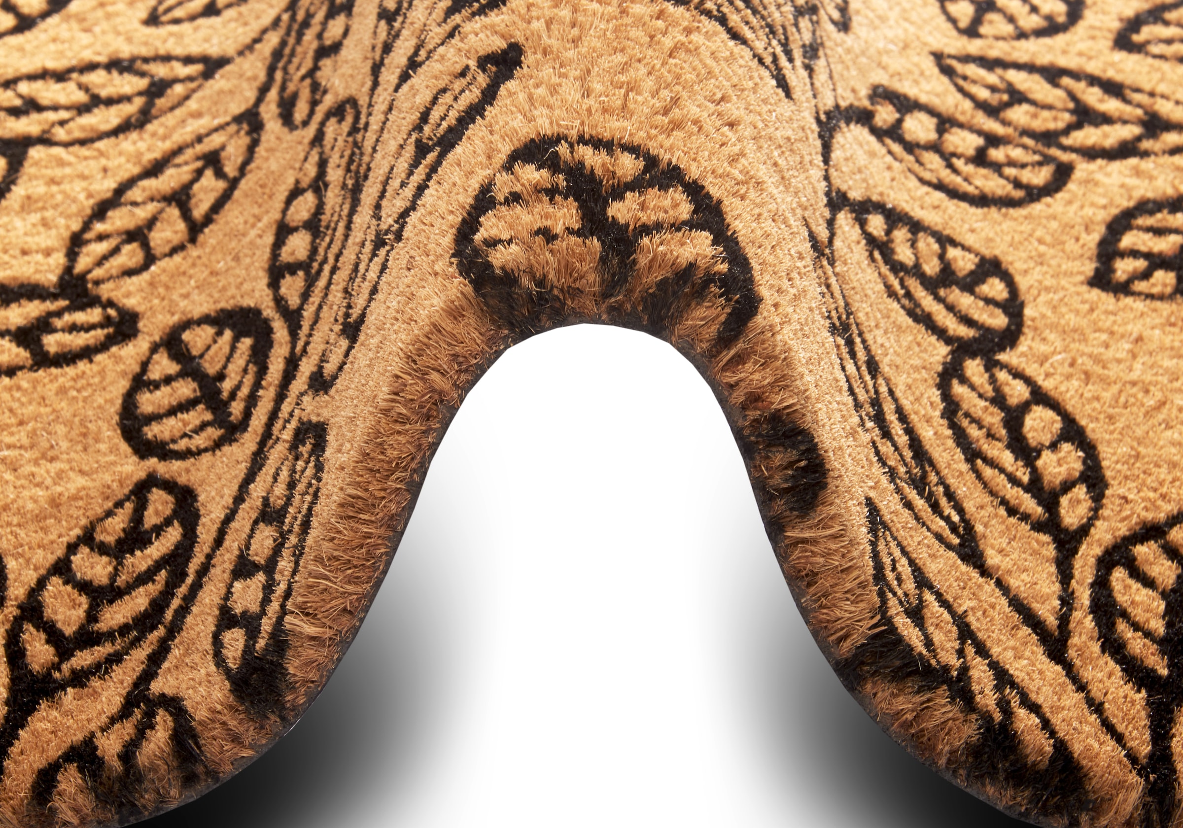 HANSE Home Fussmatte »Leafs, Türmatte«, rechteckig, 15 mm Höhe, Kokos, Schmutzfangmatte, Outdoor, Rutschfest, Innen, Kokosmatte, Flur