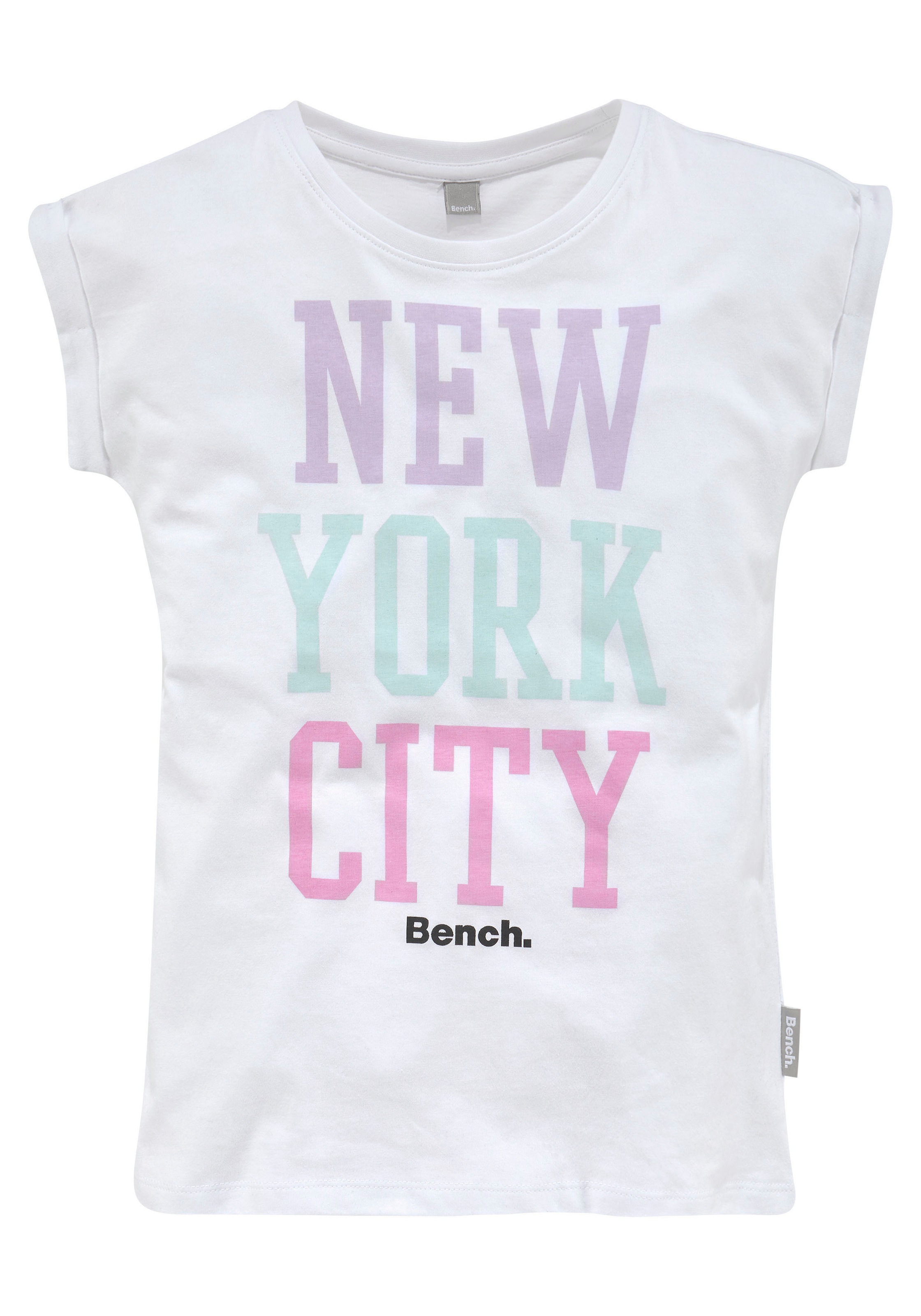 Bench. T-Shirt, weite Form mit Ärmelaufschlag