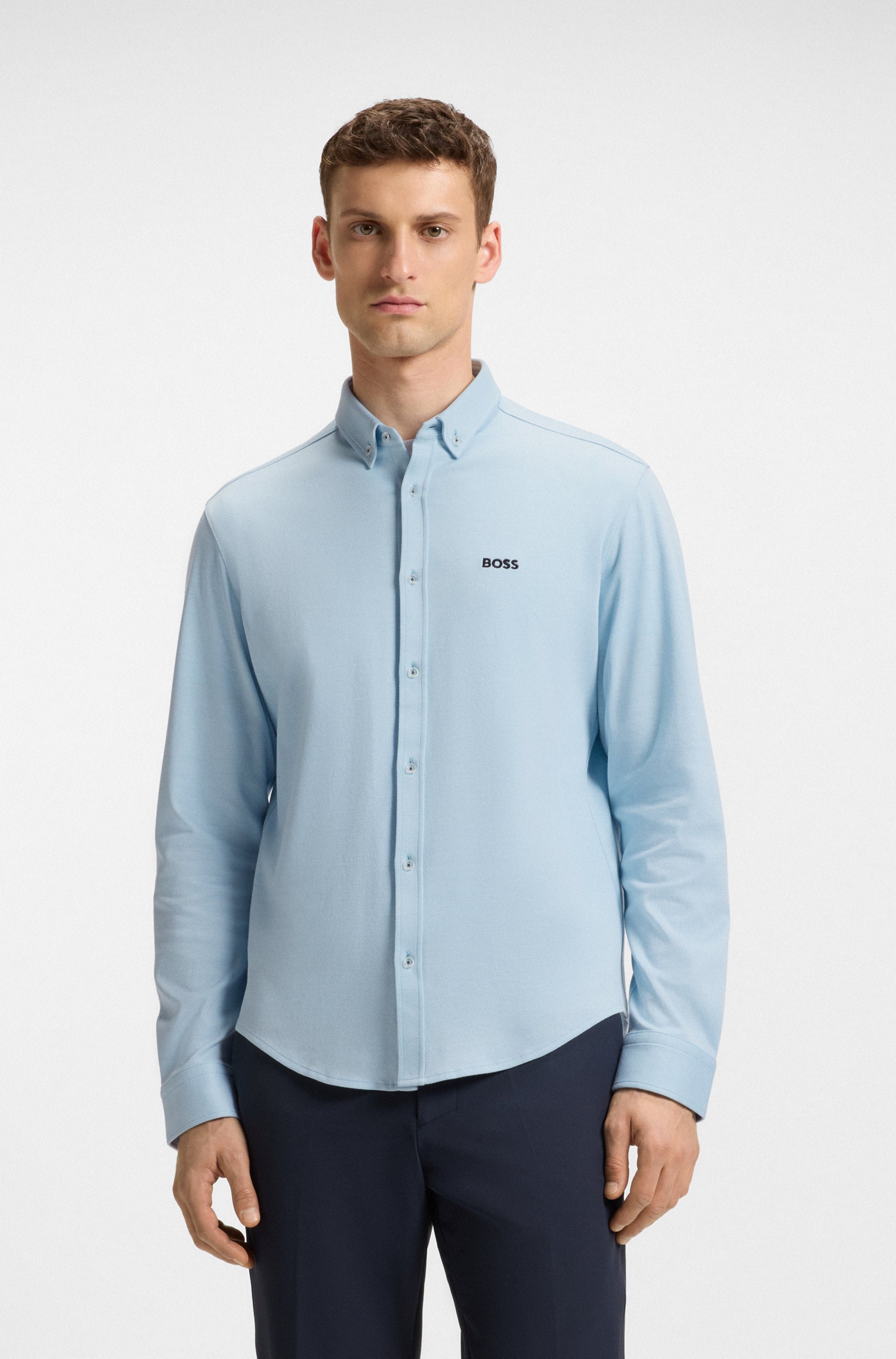 BOSS GREEN Langarmhemd »B Motion L« softe Baumwolle, Vier-Wege-Stretch, knitterfrei