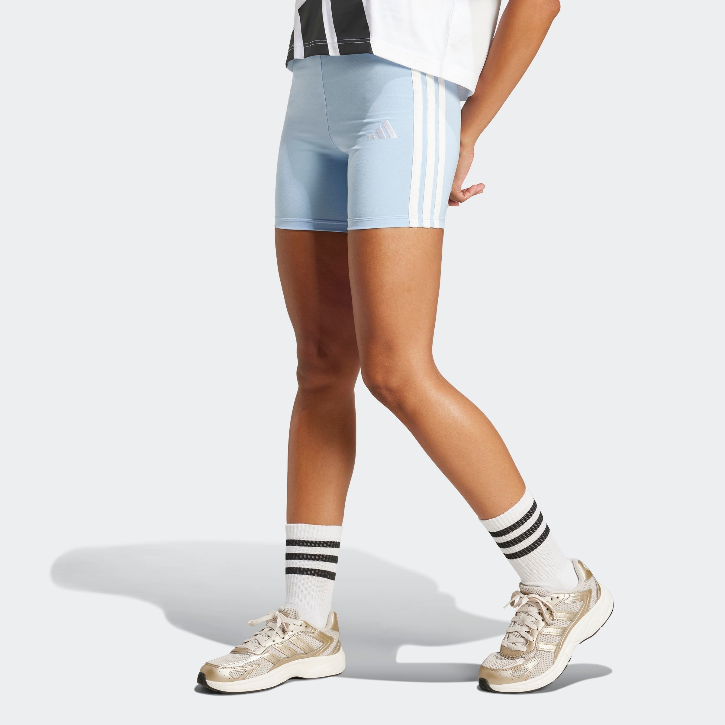 adidas Sportswear Trainingstights »W 3S SJ BK SHO« kurze Leggings, mittelhoher Bund, flacher, elastischer Bund