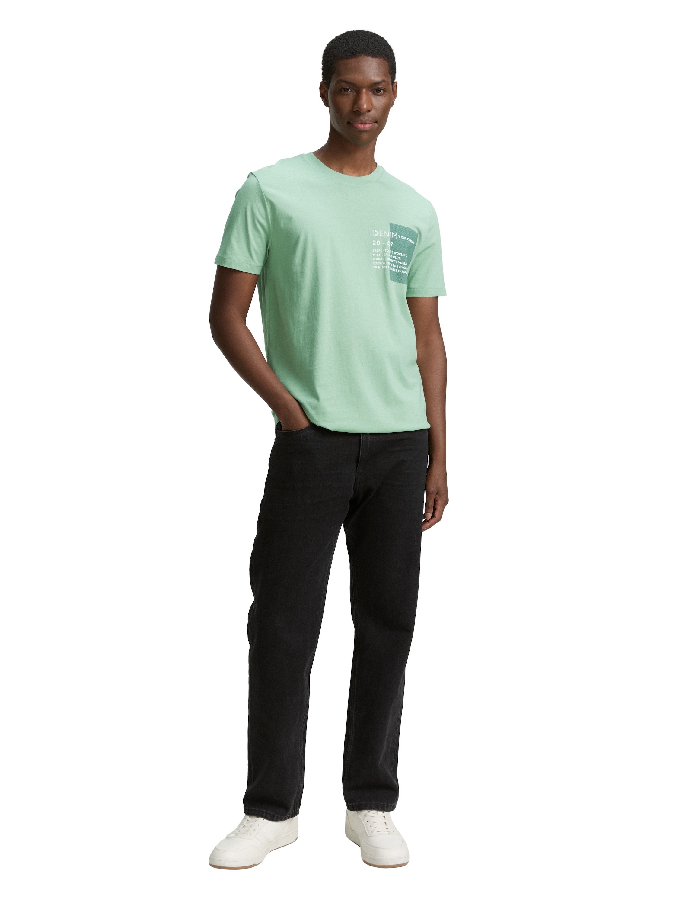 TOM TAILOR Denim T-Shirt, mit verschiedenen Logo Prints