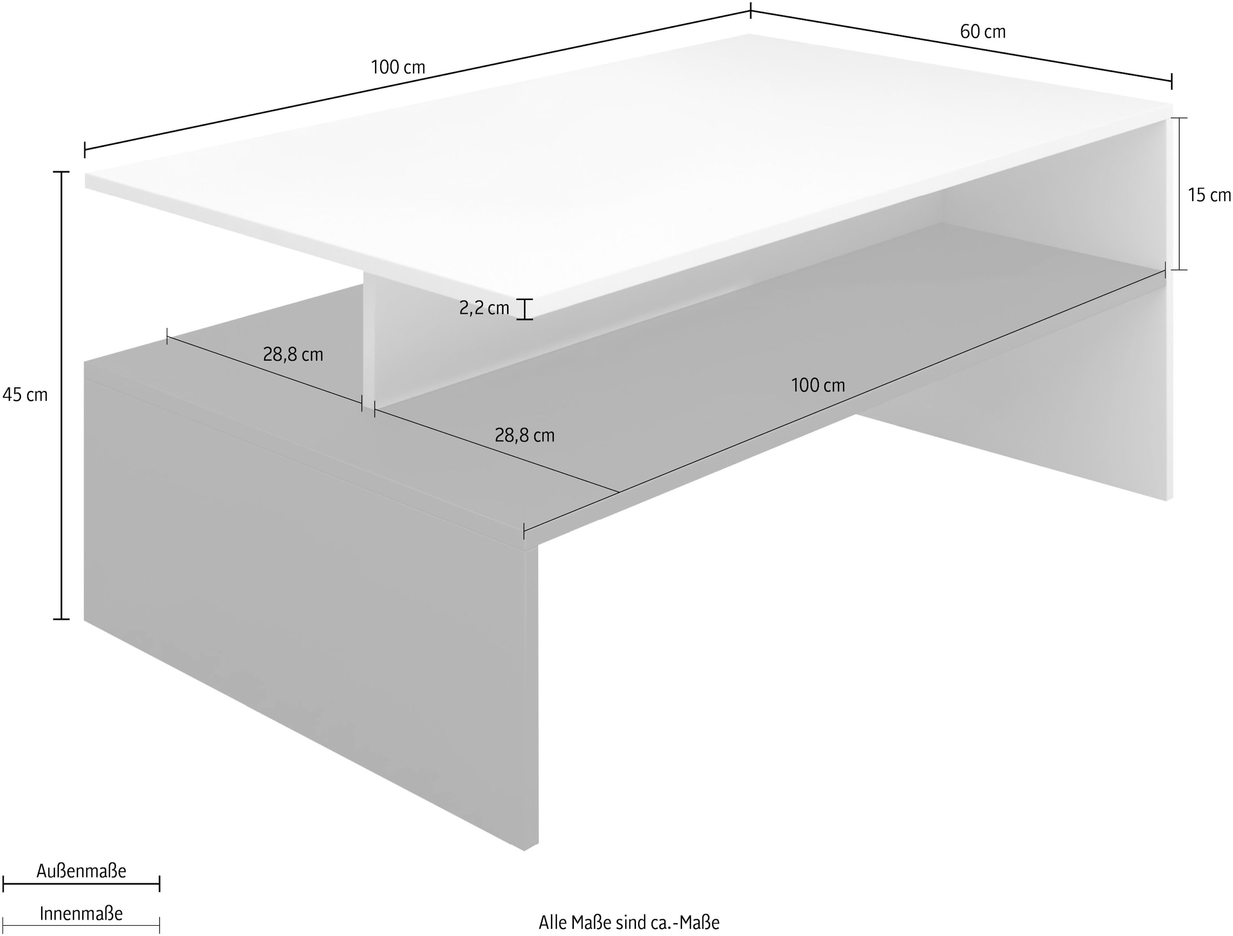 INOSIGN Couchtisch »Baros«, 100 x 60 cm