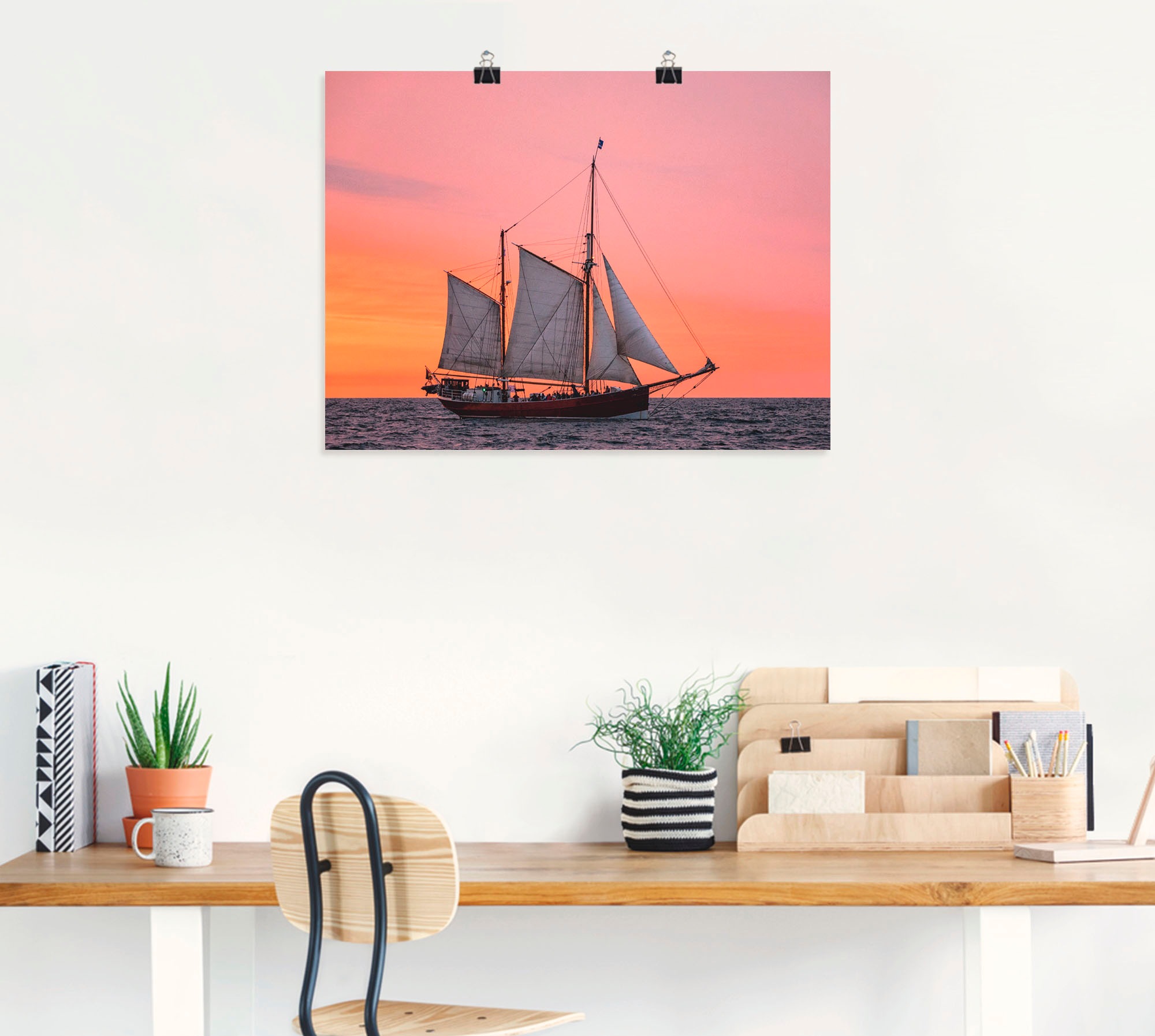Artland Wandbild »Segelschiff Hanse Sail in Rostock II«, Boote & Schiffe, (1 St.), als Leinwandbild, Wandaufkleber oder Poster in versch. Grössen