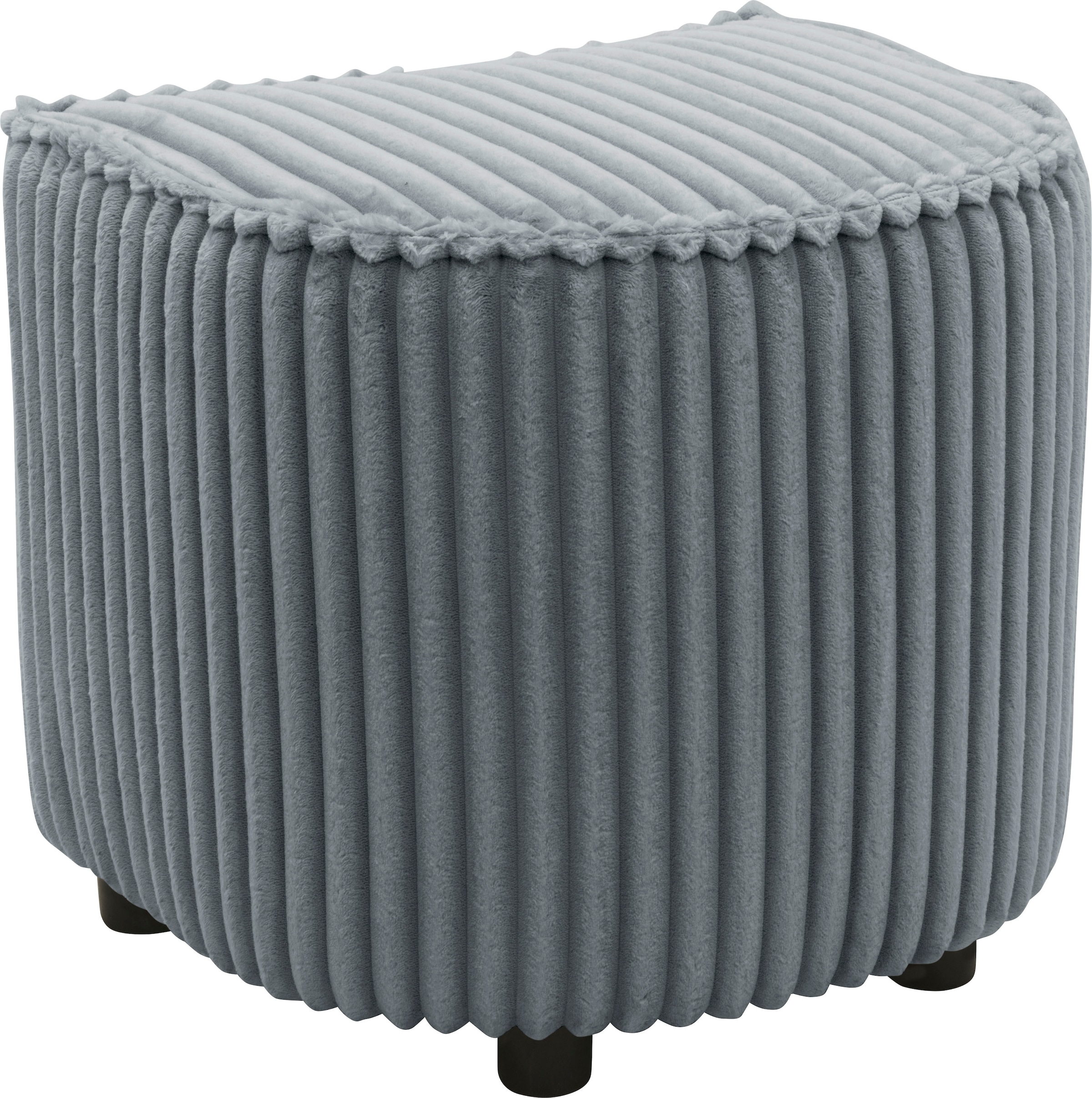 INOSIGN Polsterhocker »AMECA, Hocker, Fusshocker 52 x 47 x 46 cm (BxTxH)«, (1 St.), mit Mega-Cordstoff, sichelförmig