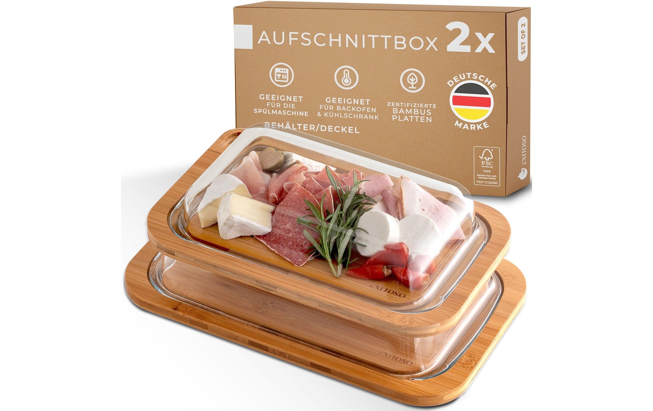 nicht definiert Vorratsdose »Exitoso Vorratsbehälter Vorratsdose - 2er Set 2.5 l, Weiss«, (Set, 2 tlg.)