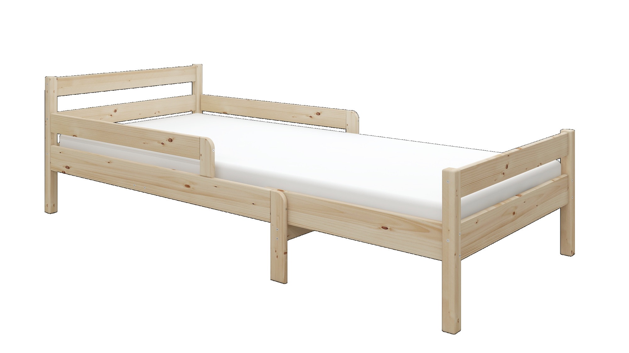 OTTO home Kinderbett »Wenke, Bett, Massivholzbett (90x200 cm)«, aus massiver Kiefer, inklusive Lattenrost, Liegefläche ausziehbar