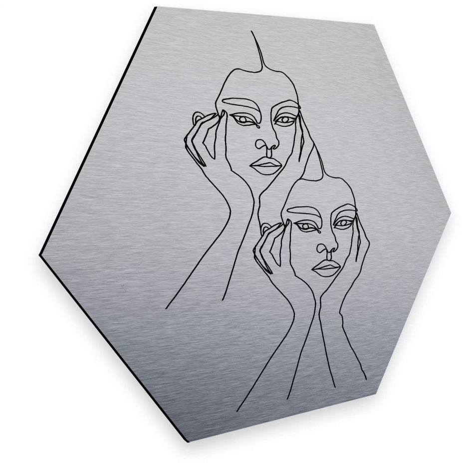 Wall-Art Metallbild »Yin Yang Wanddeko Silberfarben Hexagon«, (1 St.)  online kaufen | Jelmoli-Versand