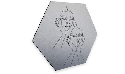 Wall-Art Metallbild »Yin Yang Wanddeko Silberfarben Hexagon«, (1 St.)  online kaufen | Jelmoli-Versand