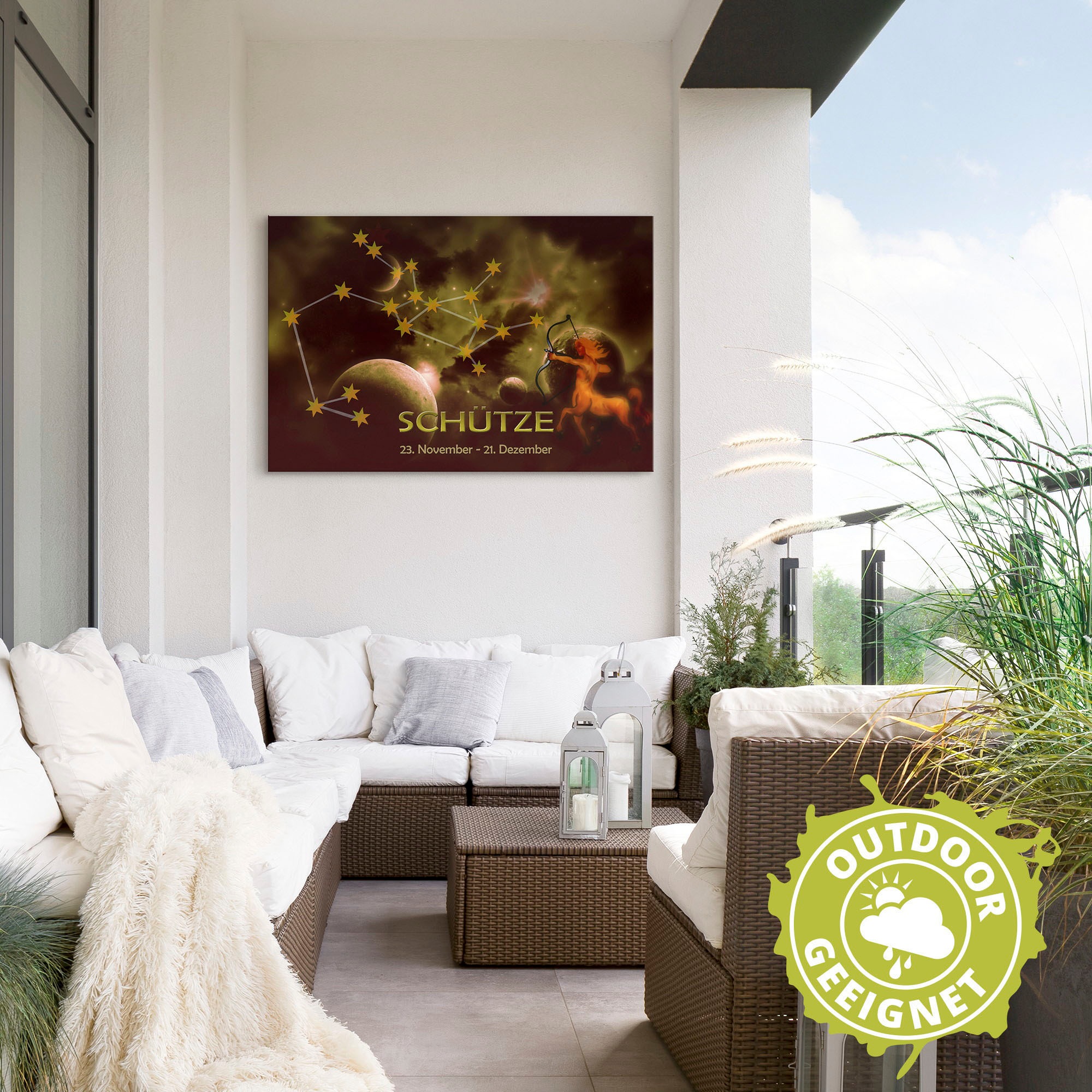 Artland Wandbild »Sternzeichen - Schütze«, Bilder von Sternzeichen, (1 St.), als Alubild, Outdoorbild, Poster in verschied. Grössen