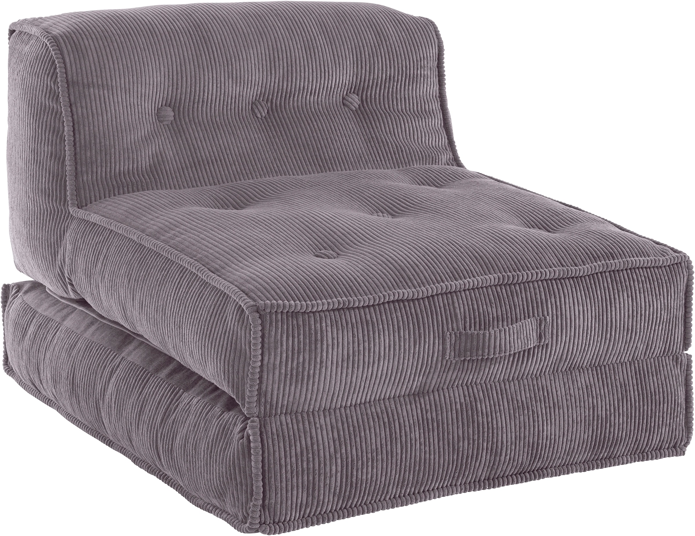 INOSIGN Sessel »Pia«, Loungesessel aus Cord, in 2 Grössen, mit  Schlaffunktion, Pouf-Funktion. online bestellen | Jelmoli-Versand