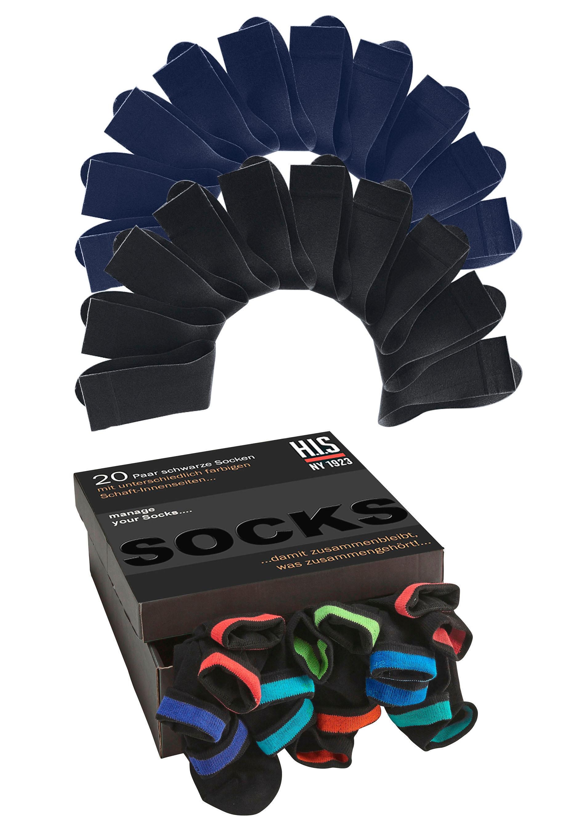 H.I.S Socken, (Set, 20 Paar), in praktischer Geschenkbox online kaufen |  Jelmoli-Versand