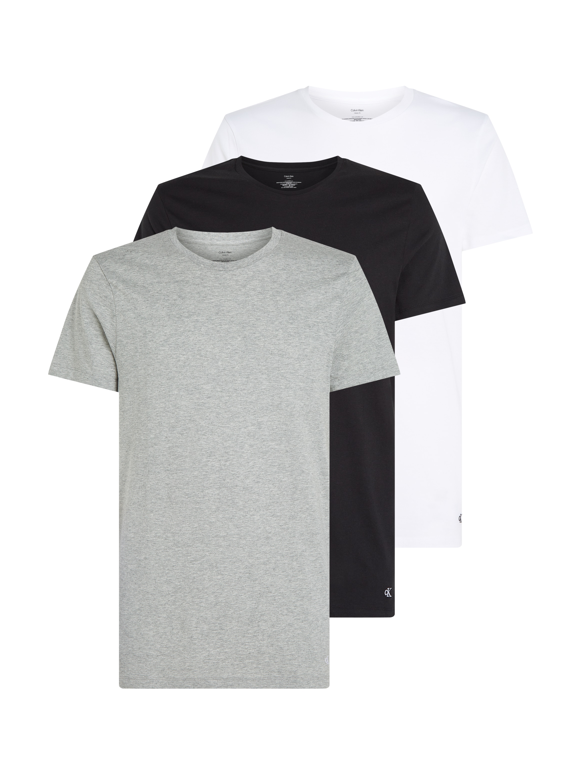 Calvin Klein Underwear T-Shirt »S/S CREW NECK 3PK« Packung, 3er-Pack, 3 Stk. mit Logostickerei