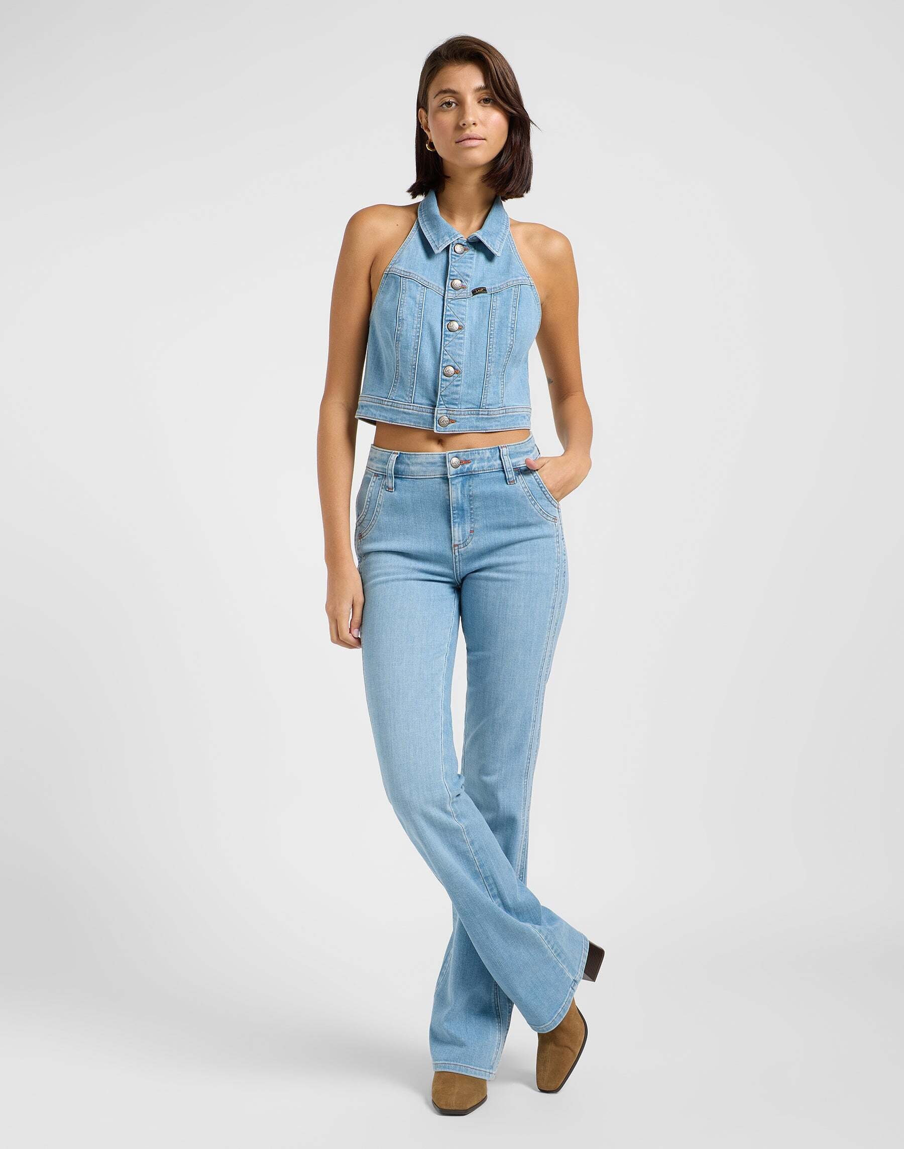 Lee® Kurzarmshirt »LEE Top Double Seamed Halter«