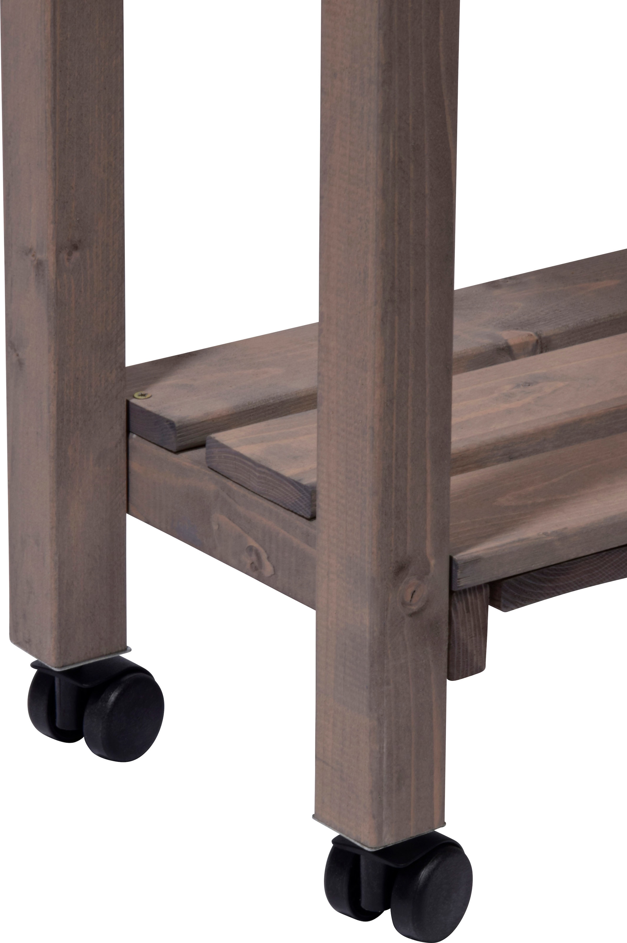 dobar Hochbeet, rollbar, mit Rankgitter, grau