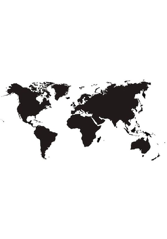 Wandtattoo »selbstklebende Weltkarte modern«, (1 St.)