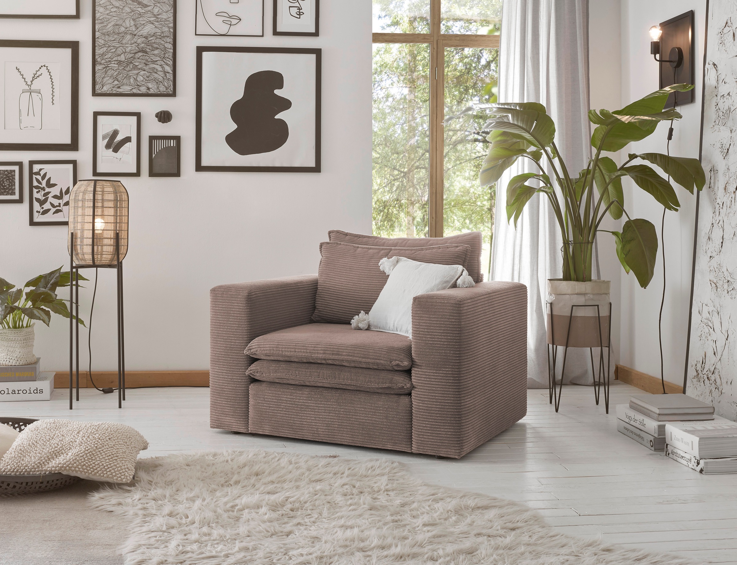 Places of Style Sessel »PIAGGE«, Hochwertiger Cord- passend zur Serie PIAGGE