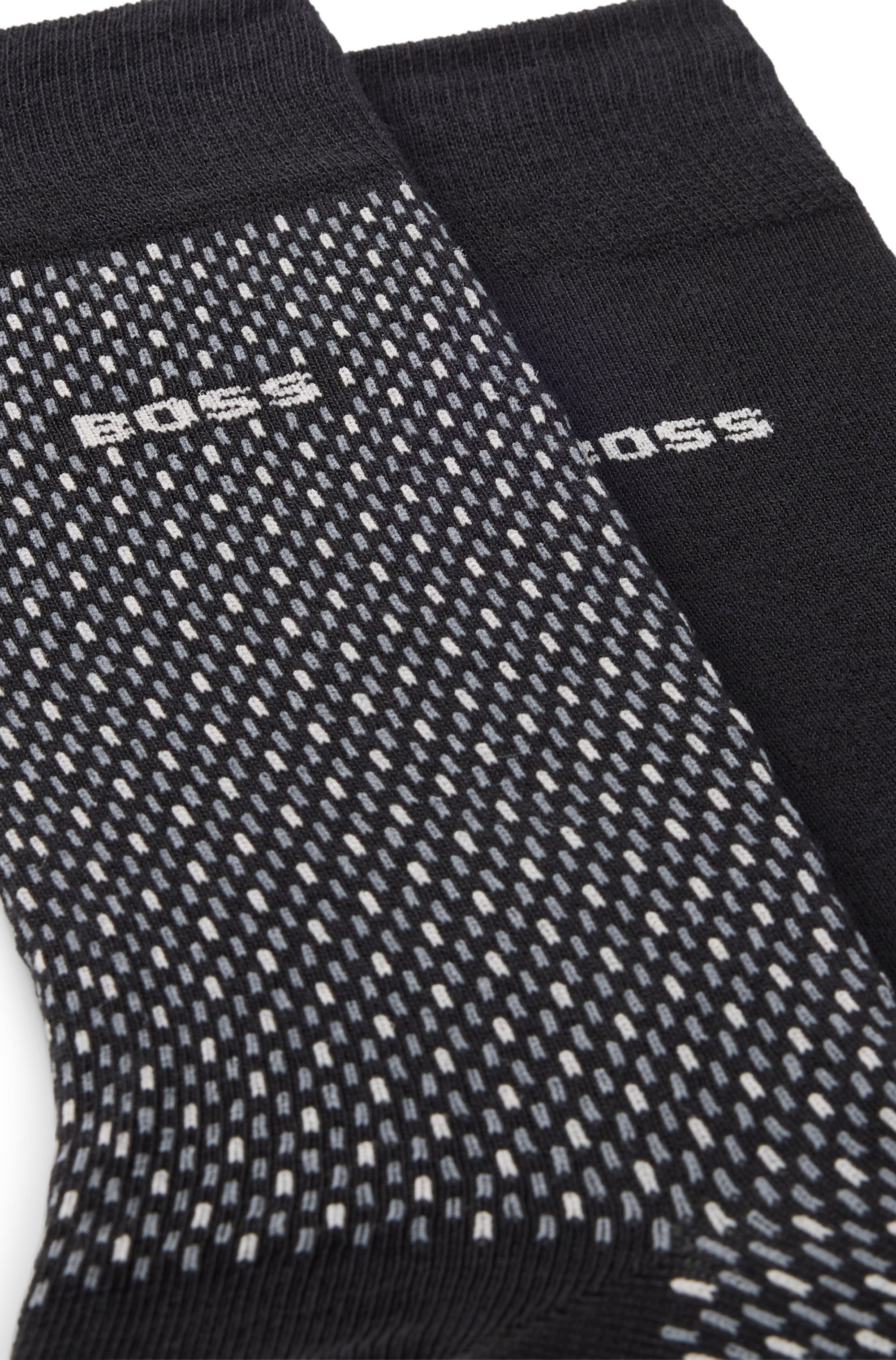 BOSS Socken »2P RS Minipattern CC«, (Packung, 2er Pack), mit BOSS Schriftzug