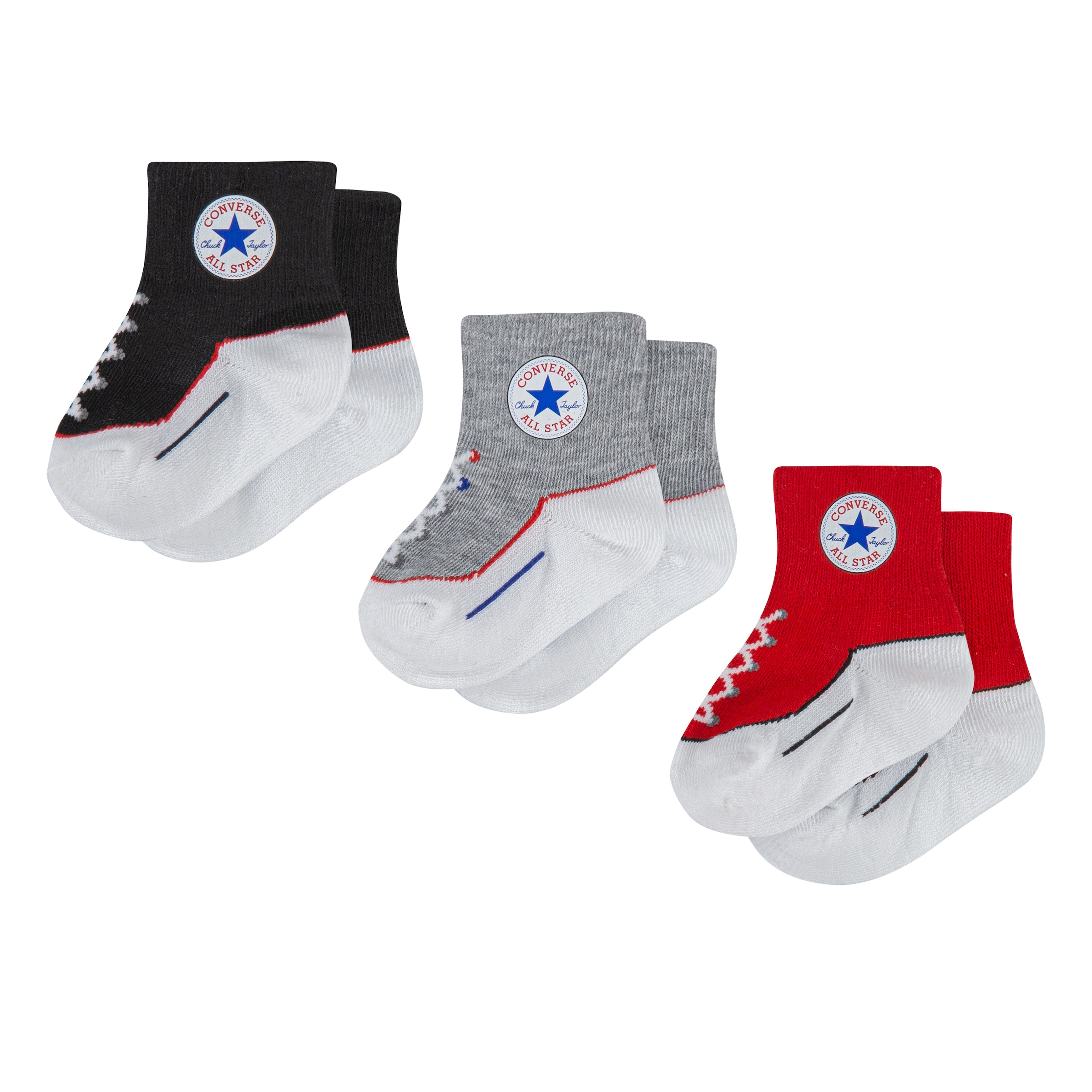 Converse Sportsocken »CHUCK INFANT TODDLER QUARTER 3PK«, (3 Paar)