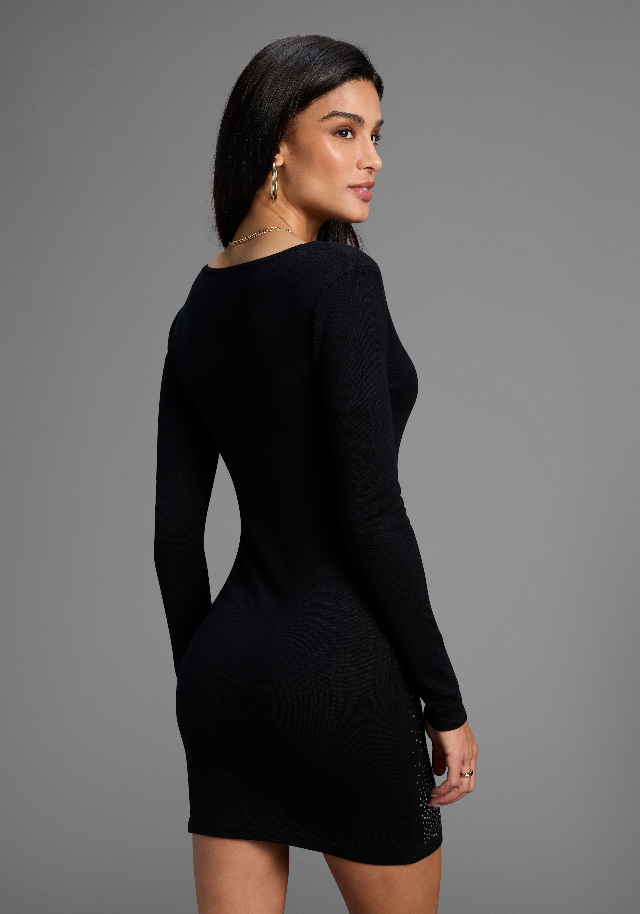 Melrose Strickkleid, für elegante Anlässe, Mini-Länge, feminin geschnitten