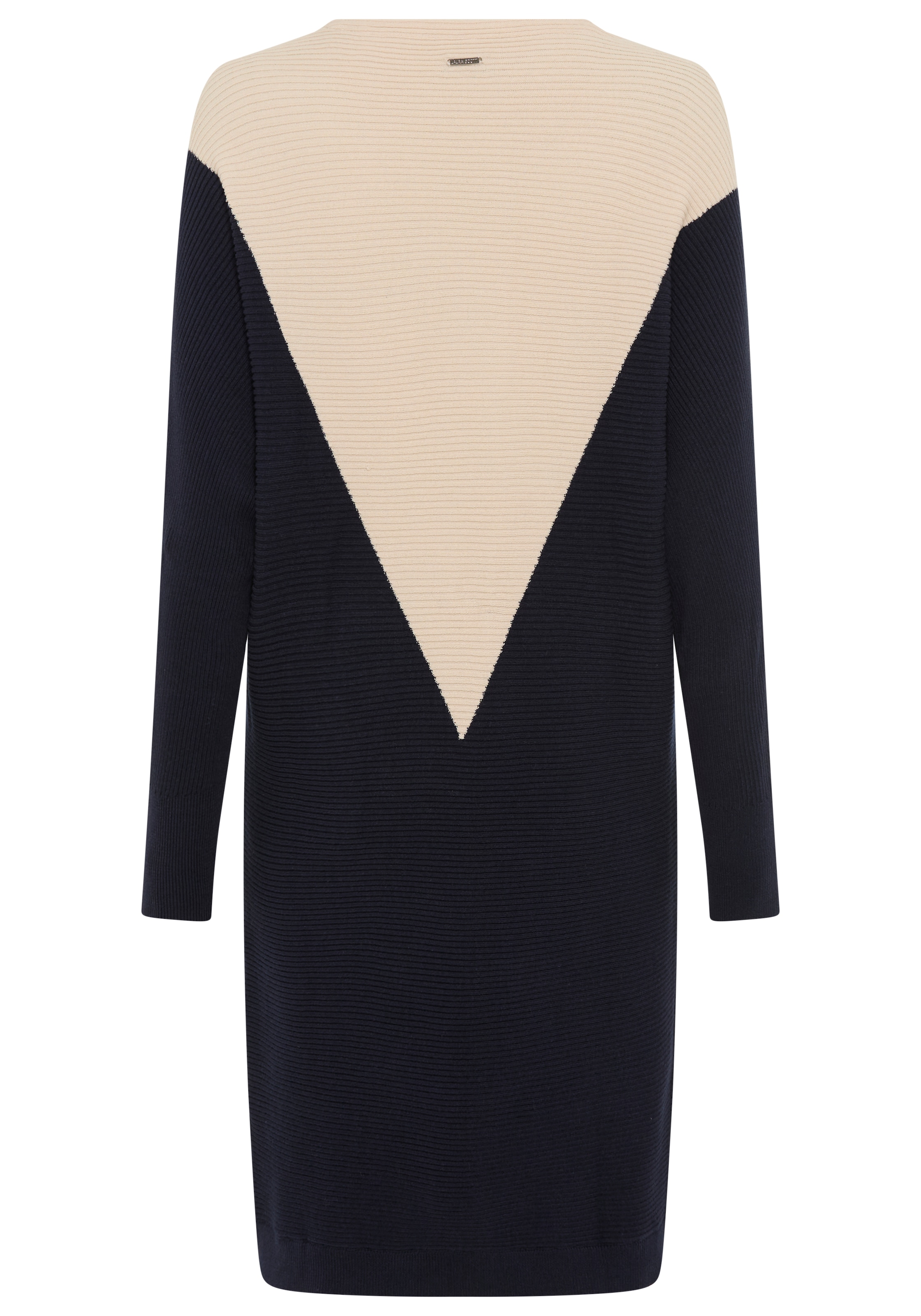 Laura Scott Strickkleid, zweifarbig, aus weicher Baumwollmisch-Qualität