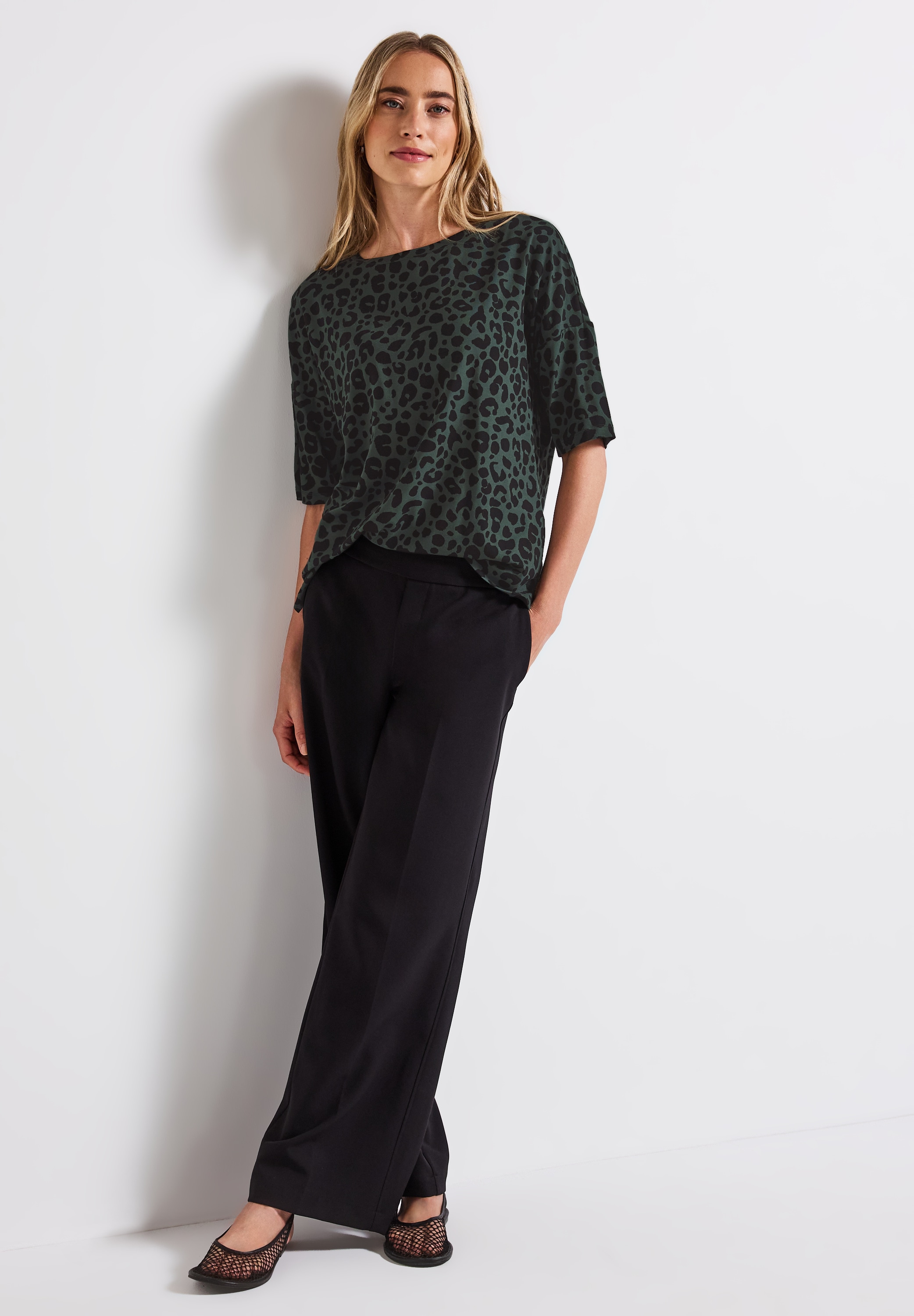 STREET ONE T-Shirt »NEW CRISTA«, im Leo-Look