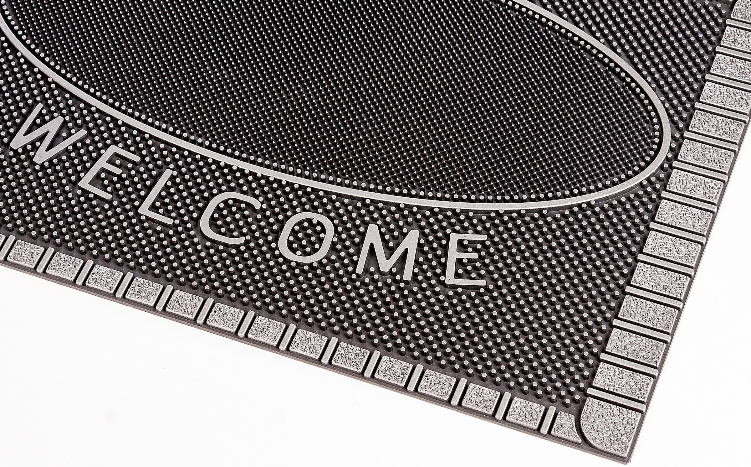 Home2Fashion Fussmatte »SC Clean Welcome«, rechteckig, 8 mm Höhe, Schmutzfangmatte, mit Spruch, robust, In- und Outdoor geeignet