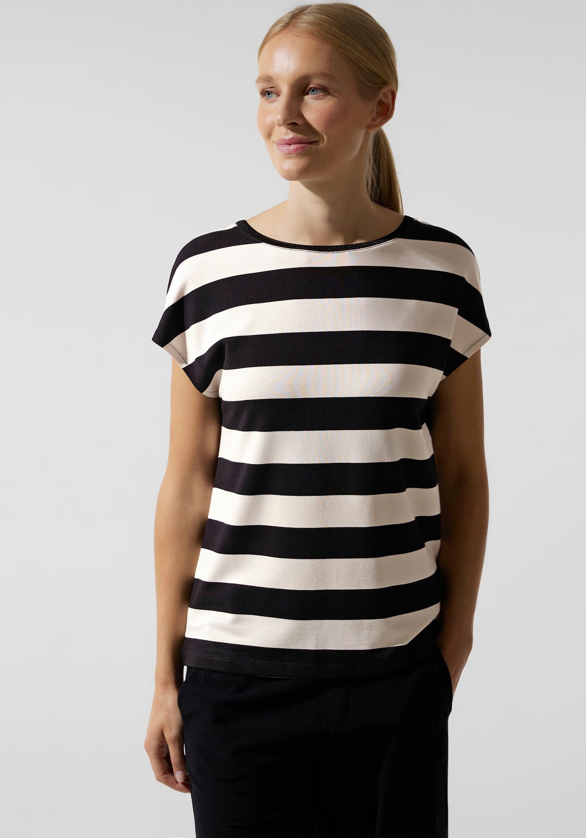Shirttop, mit Kurzarm ONE STREET weitem Jelmoli-Versand Schweiz kaufen online bei