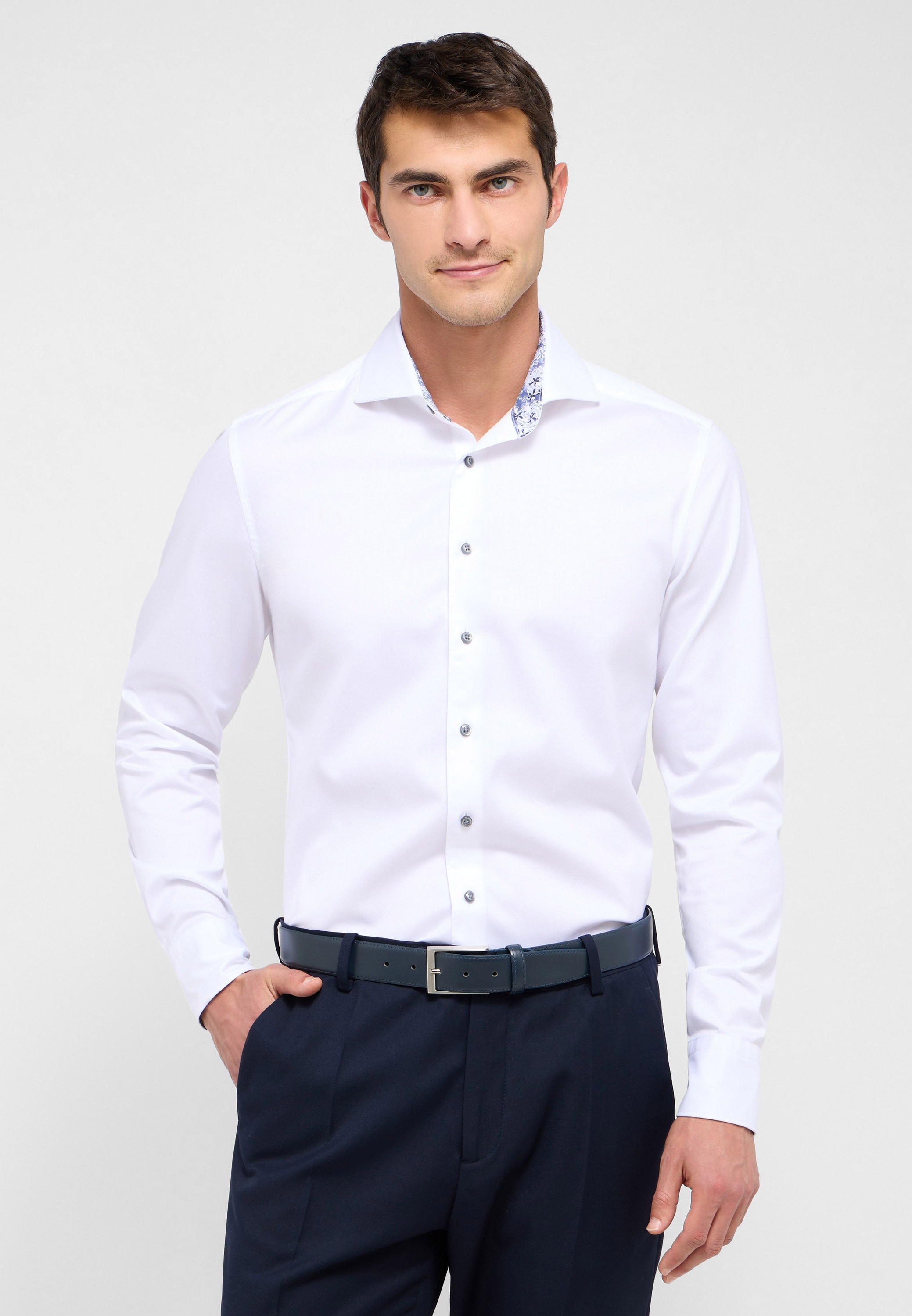 Eterna Langarmhemd »SLIM FIT« EASY IRON (bügelleicht)