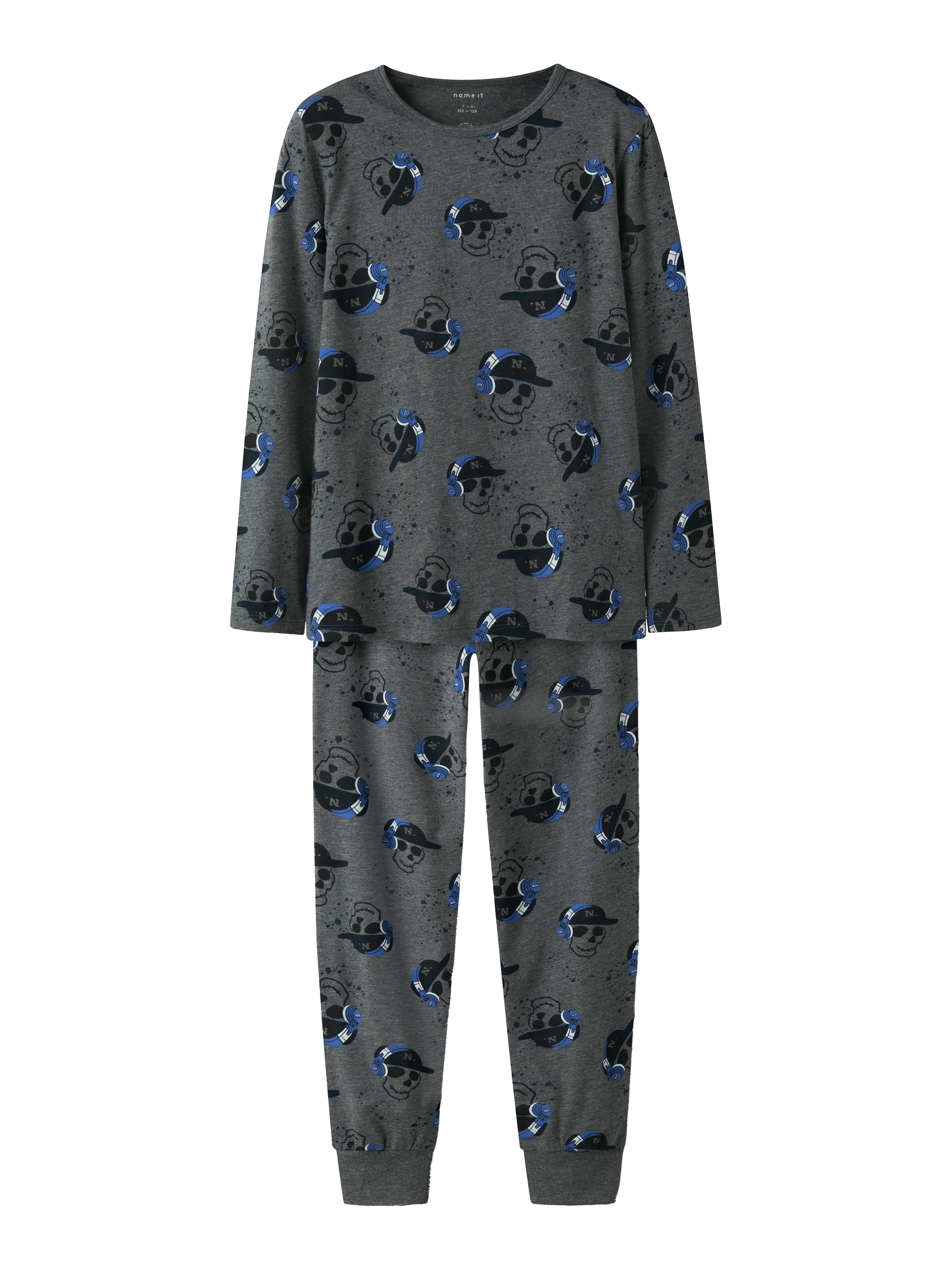 Name It Pyjama »NKMNIGHTSET DARK GREY MEL SKULL NOOS«, (Set, 2 tlg.)