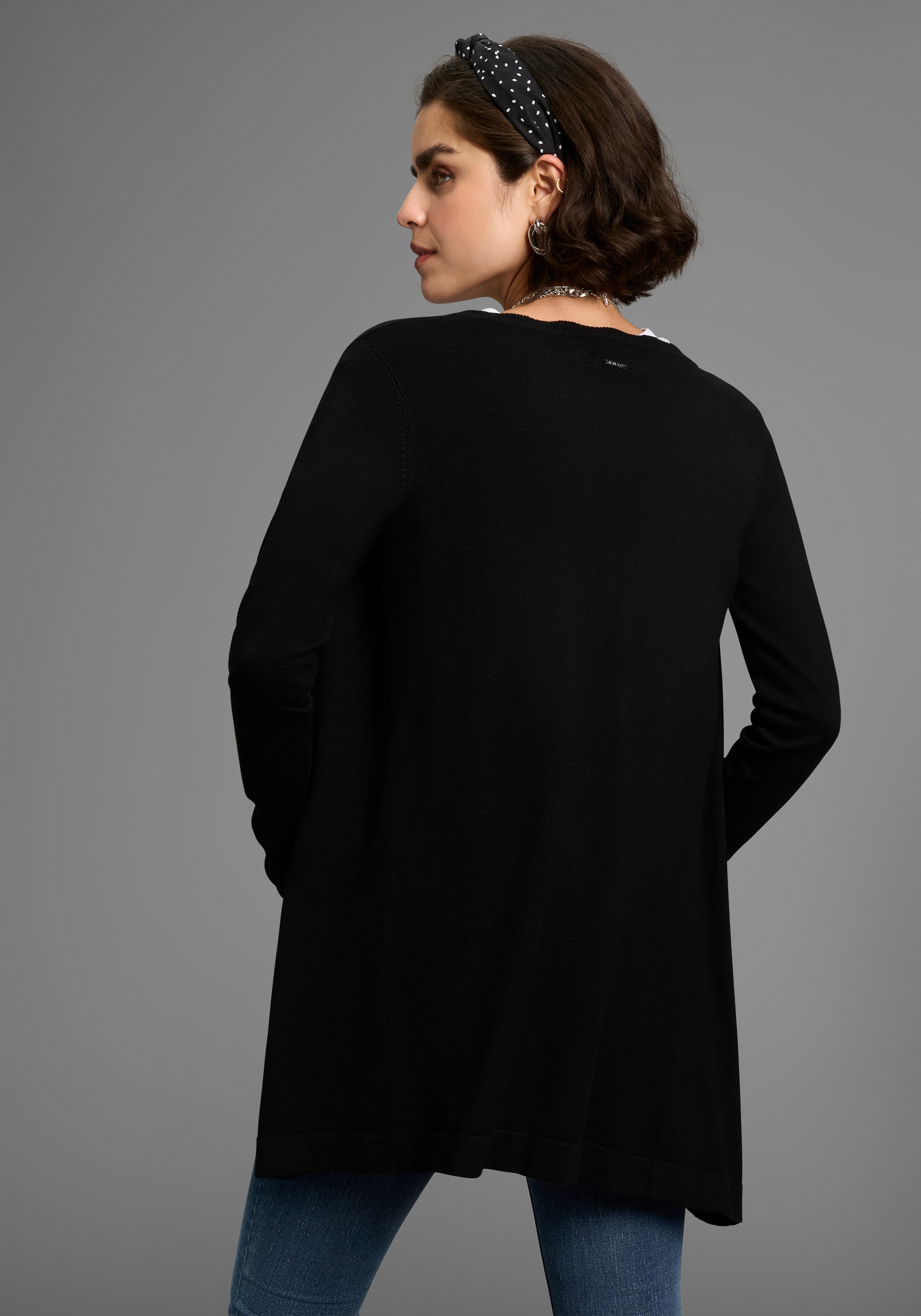 Laura Scott Strickjacke, mit Wellenkante