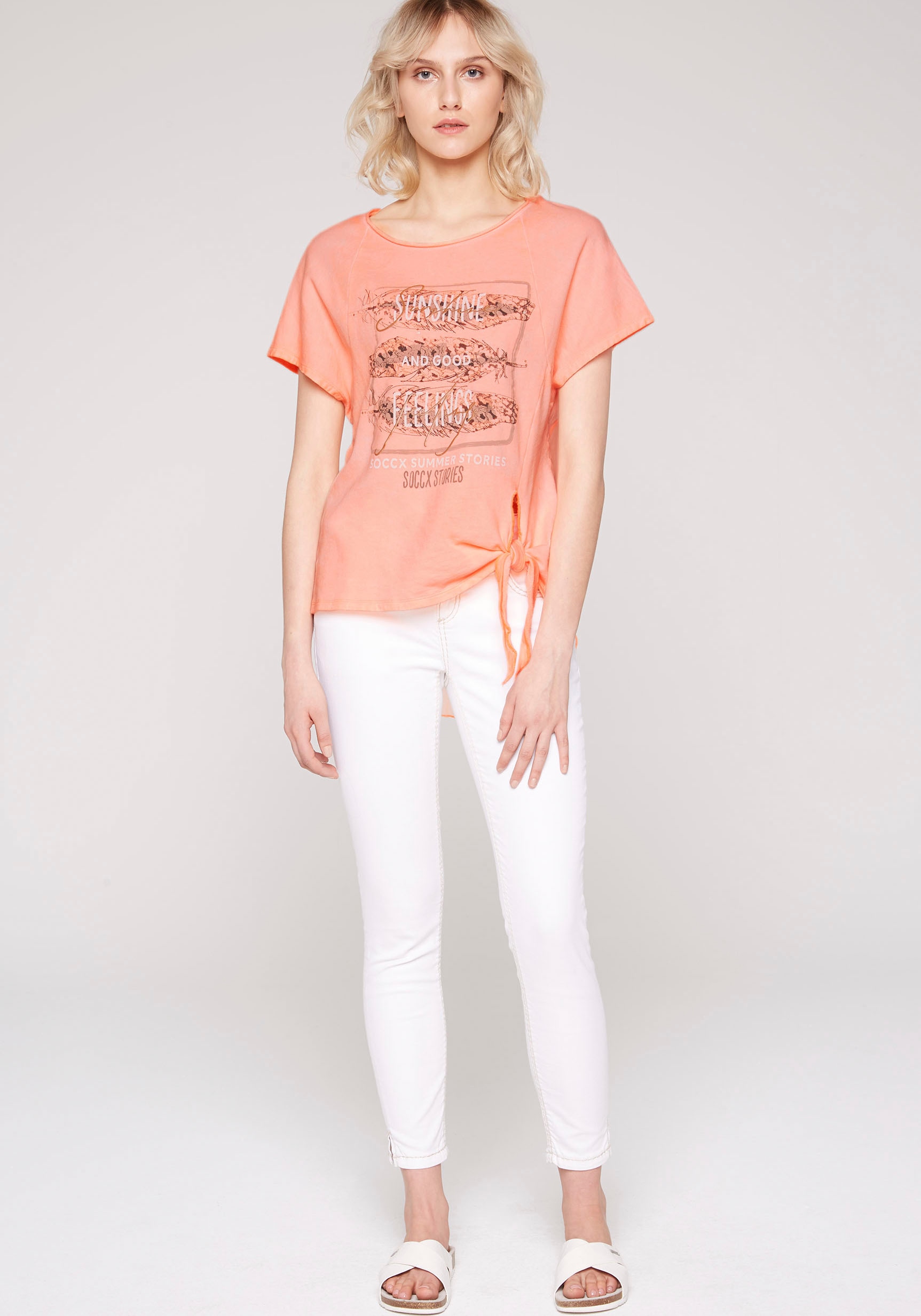 Saum T-Shirt, shoppen Schweiz Jelmoli-Versand bei mit Knotendetail SOCCX online am