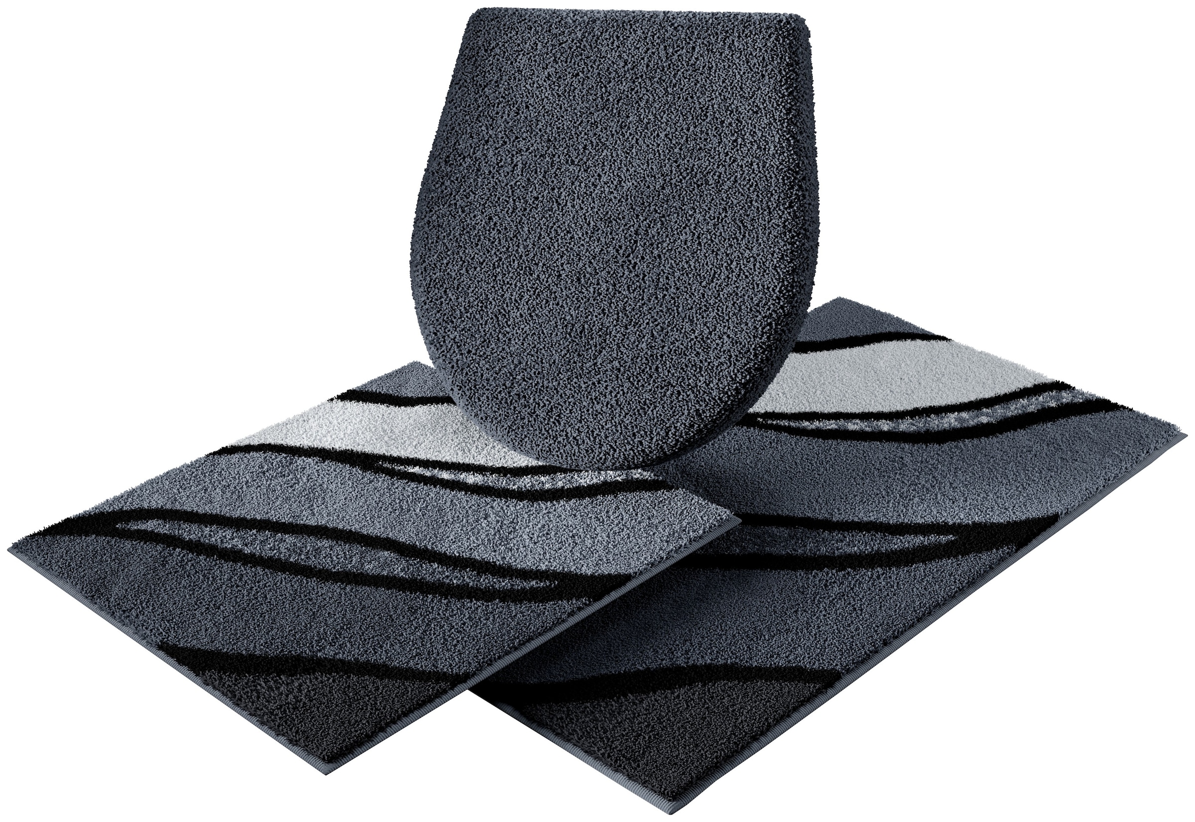 Grund Badematte »Belize, Badvorleger, Badezimmer Teppich, sehr weich«, rutschhemmend beschichtet, schnell trocknend-fussbodenheizungsgeeignet, weiche Haptik, auch als 3 teiliges Set erhältlich, Made in Europe