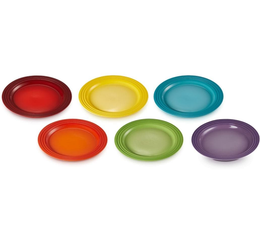 LE CREUSET Frühstücksteller »Ø 22cm 6 Stück«, (6 St.)